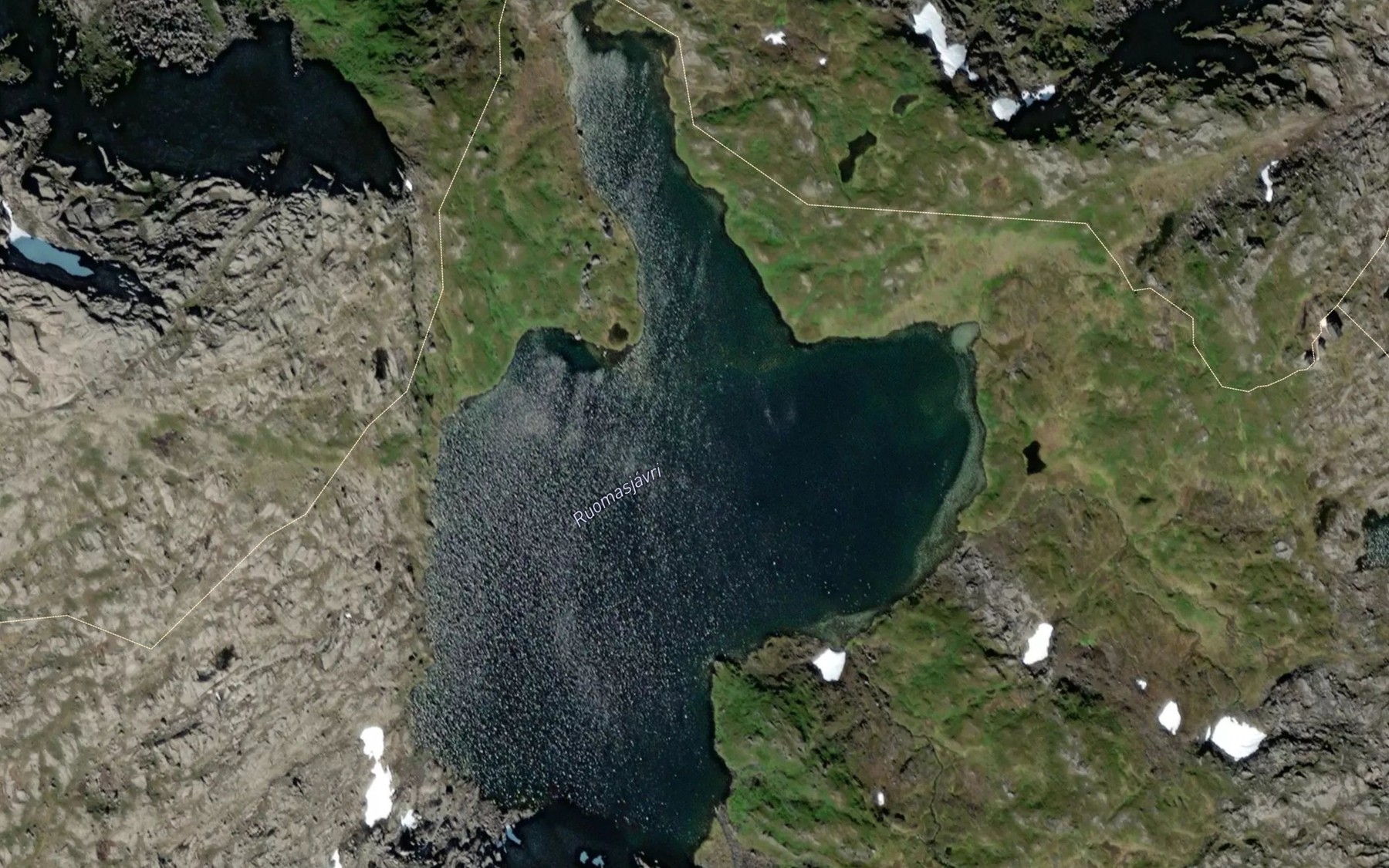 Satellite map of the Ruomasjavri