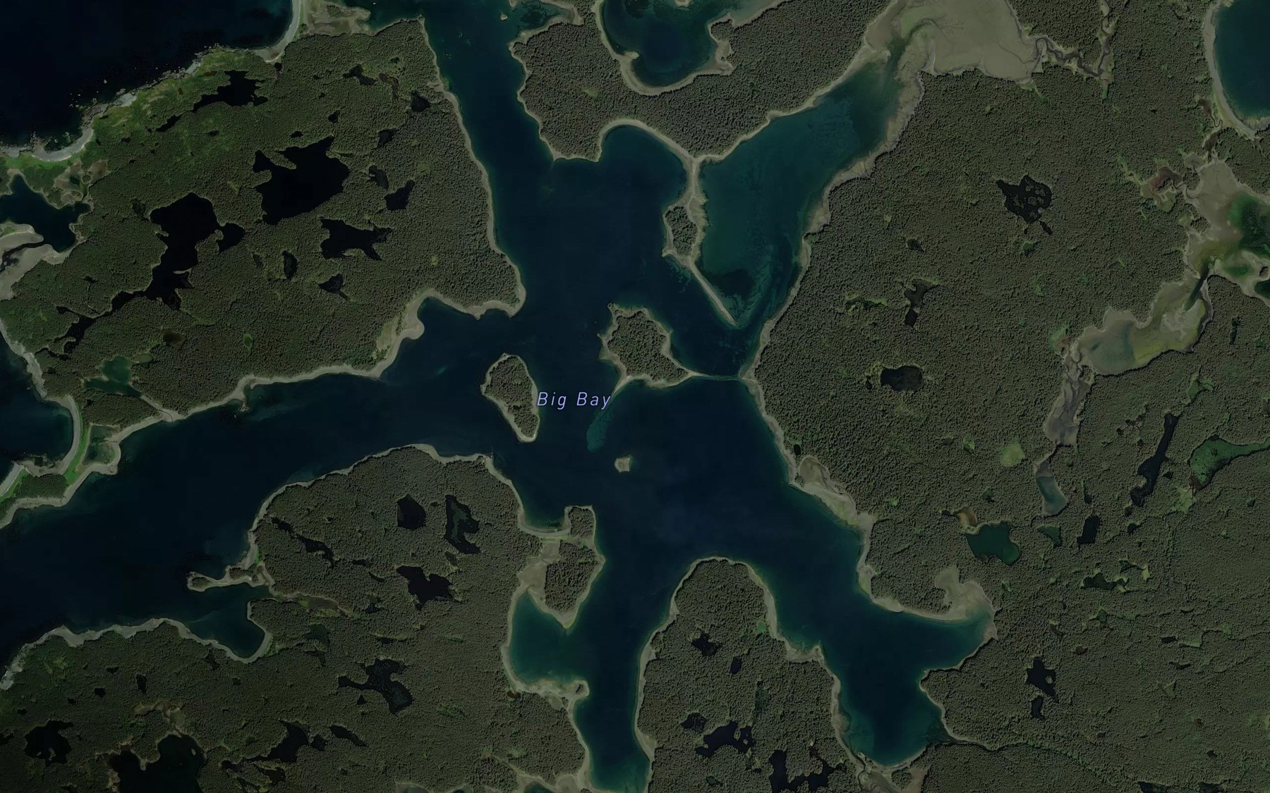 Satellite map of the Big Bay