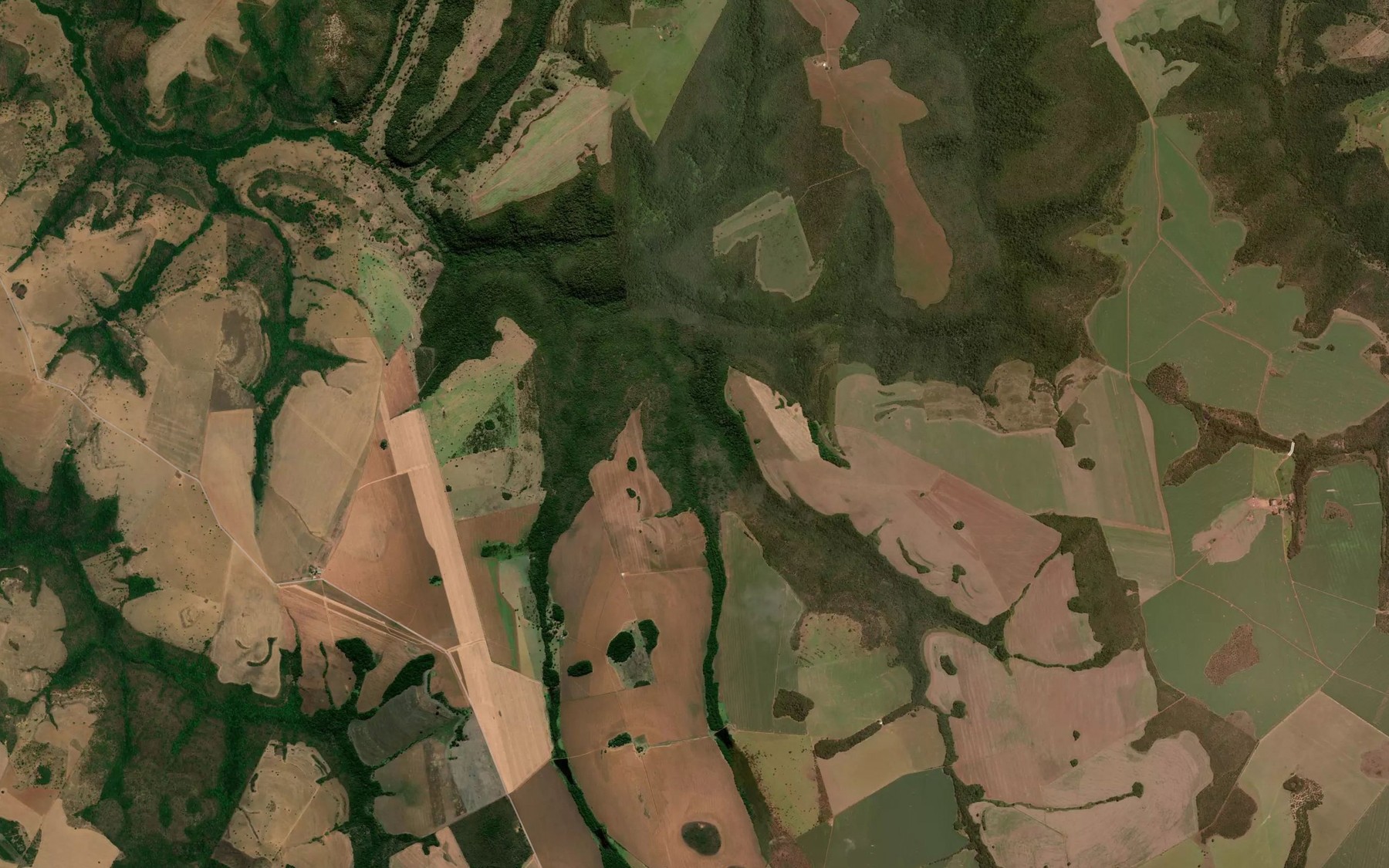 Satellite map of the Corrego Retiro