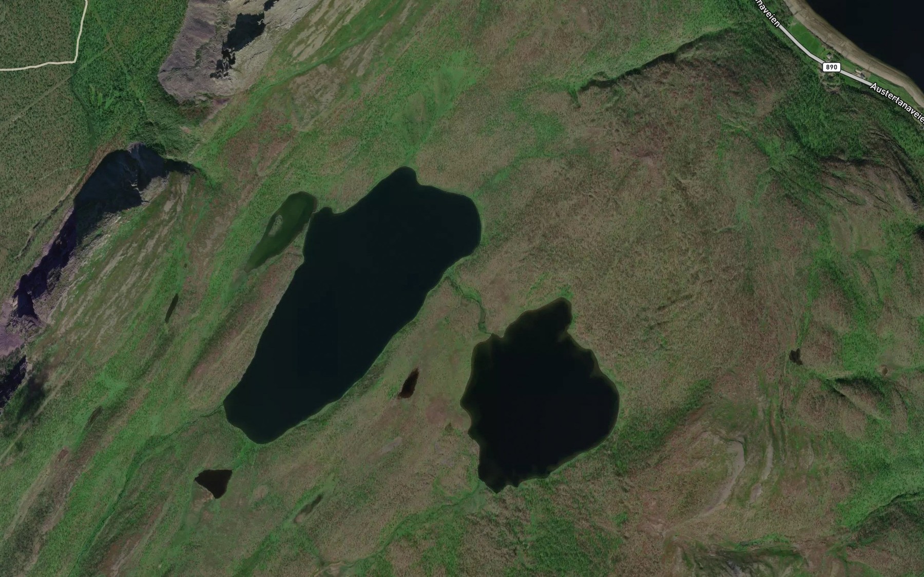 Satellite map of the Klokkervasselva