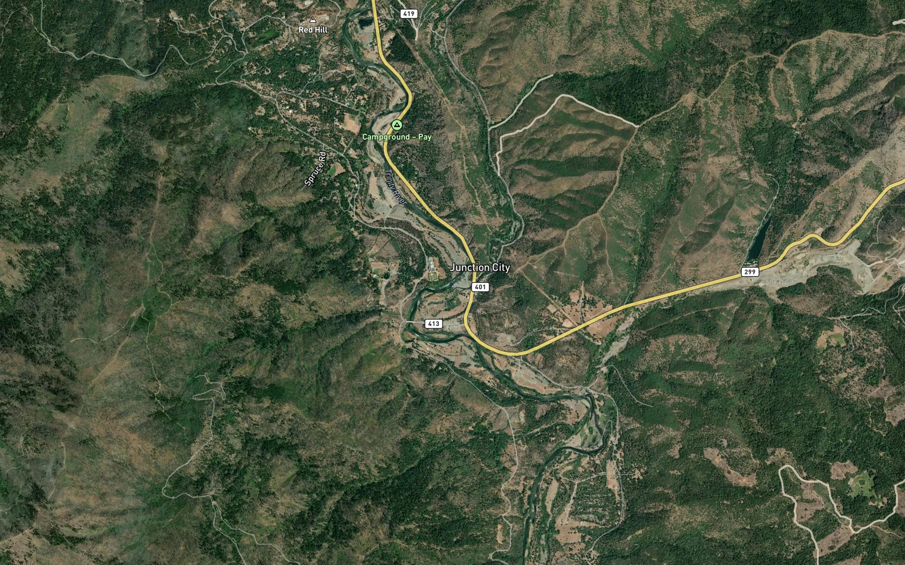Satellite map of the Canyon Creek