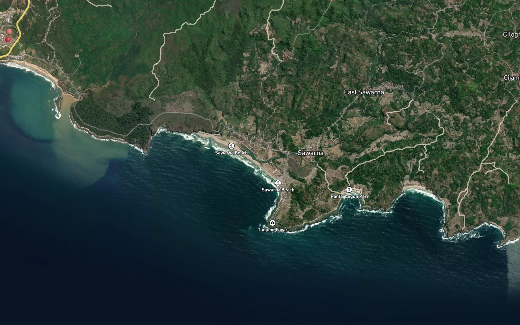 Satellite map of the Ci Suwarna