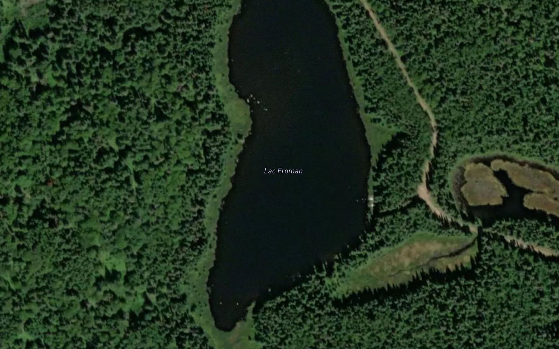 Satellite map of the Lac Froman