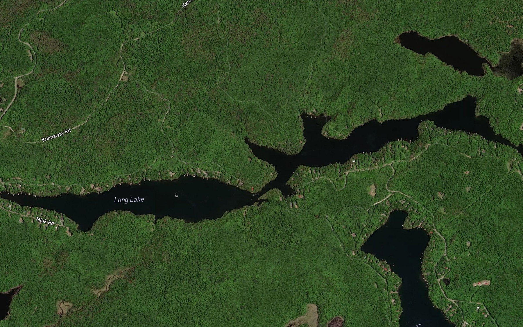 Satellite map of the Long Lake