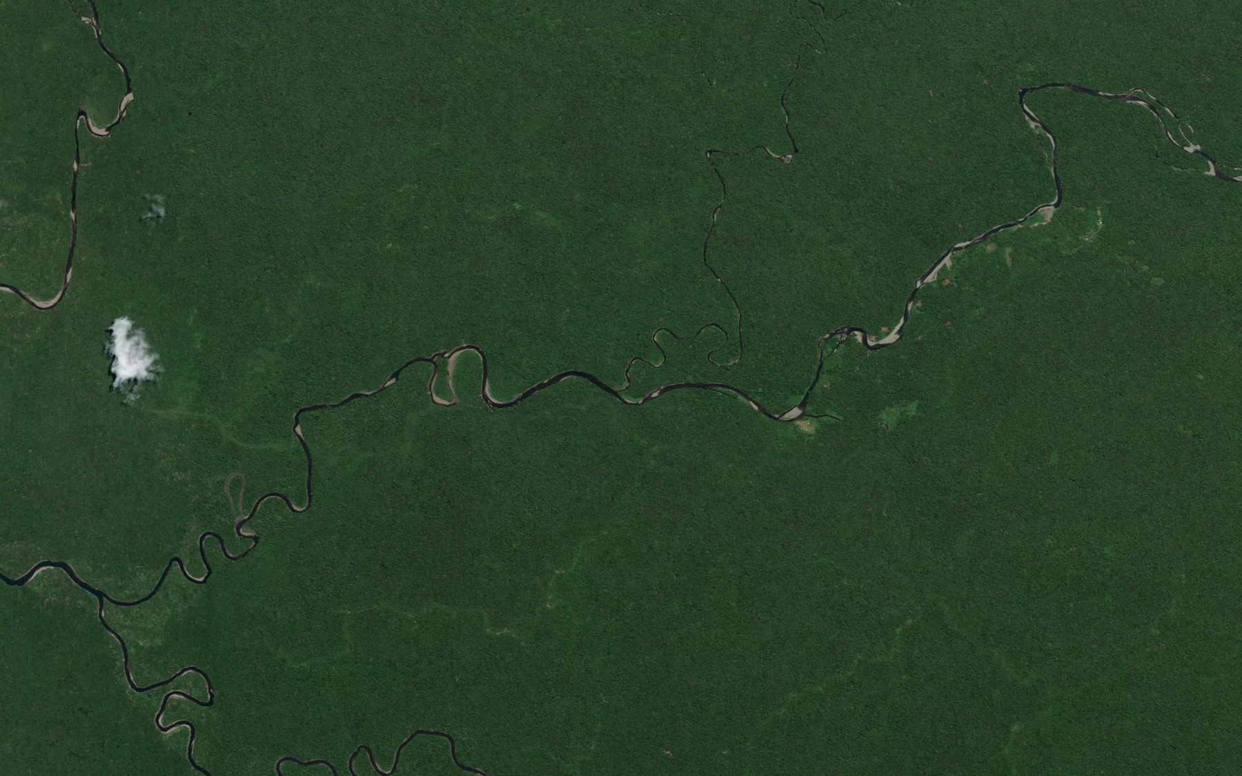 Satellite map of the Kumi River
