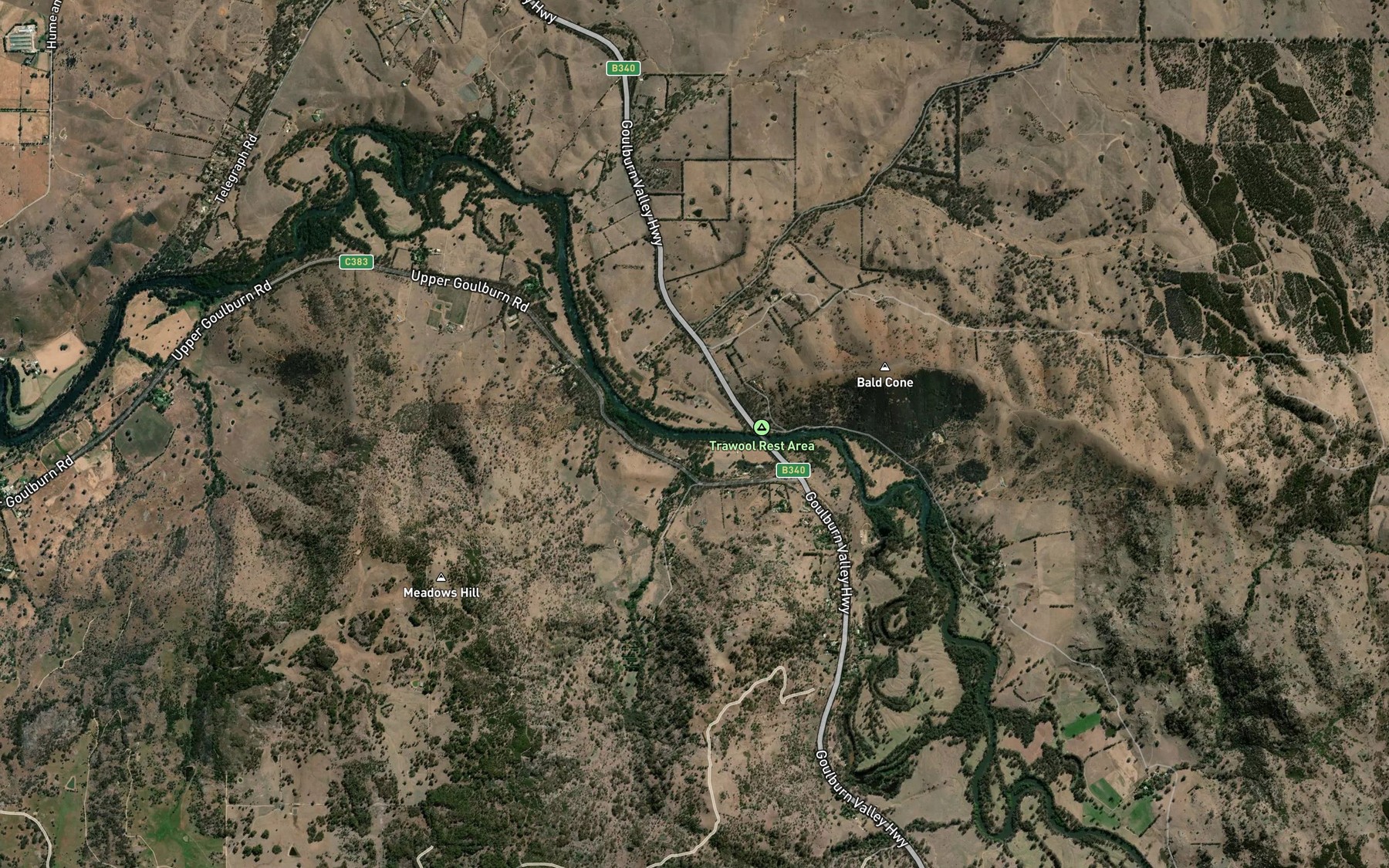 Satellite map of the Spot 1