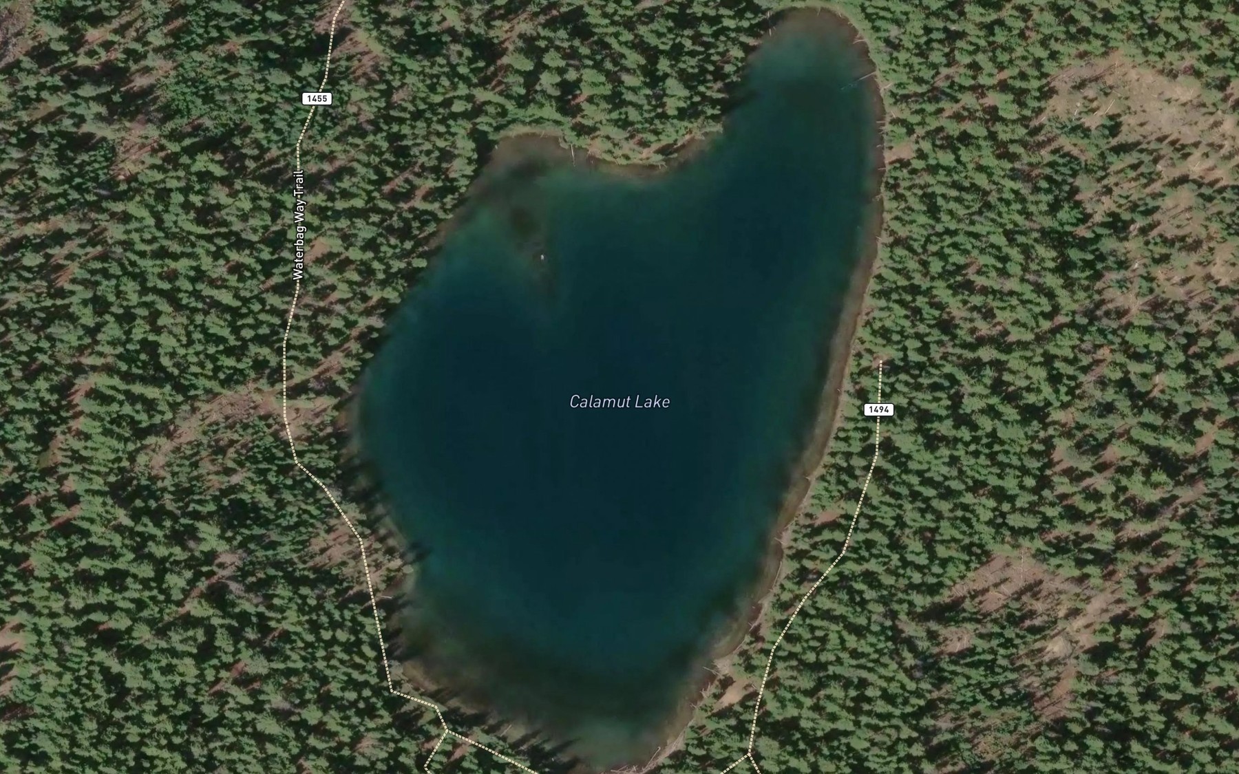 Satellite map of the Calamut Lake
