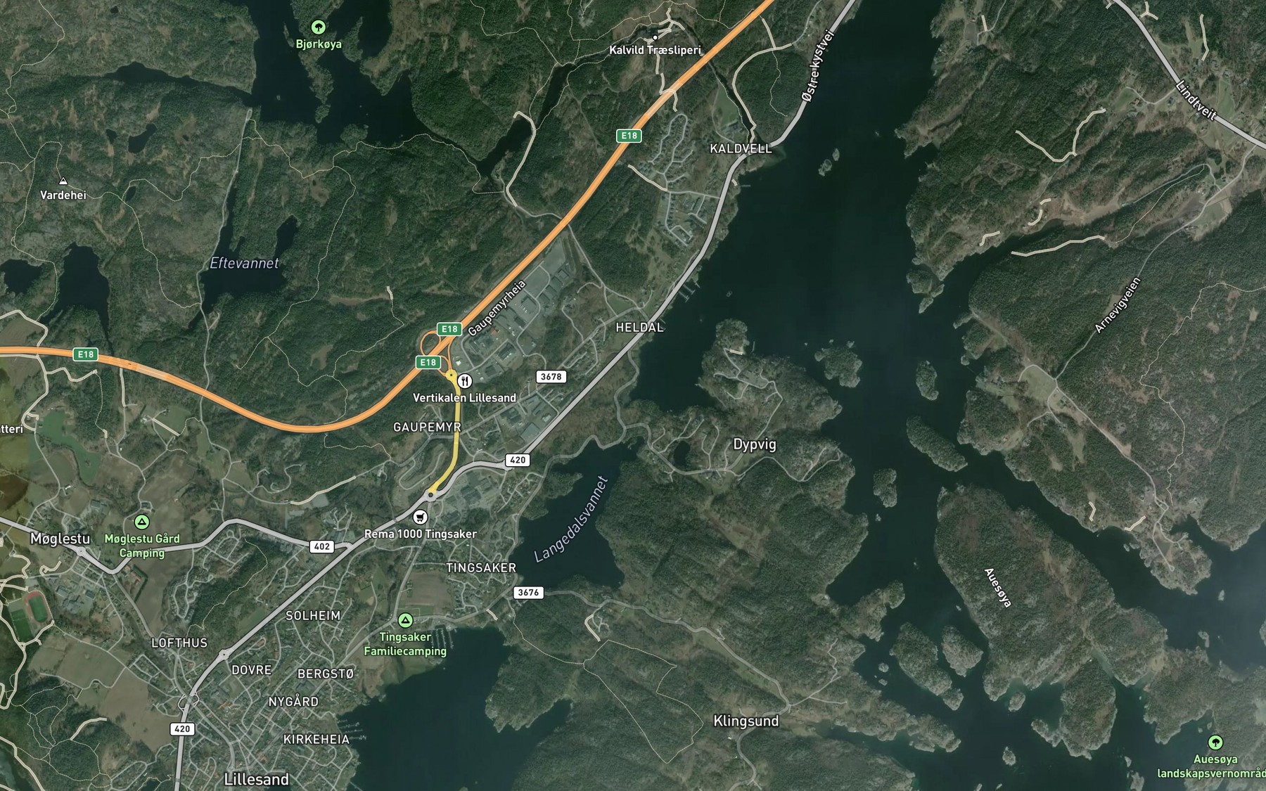 Satellite map of the Virekilen