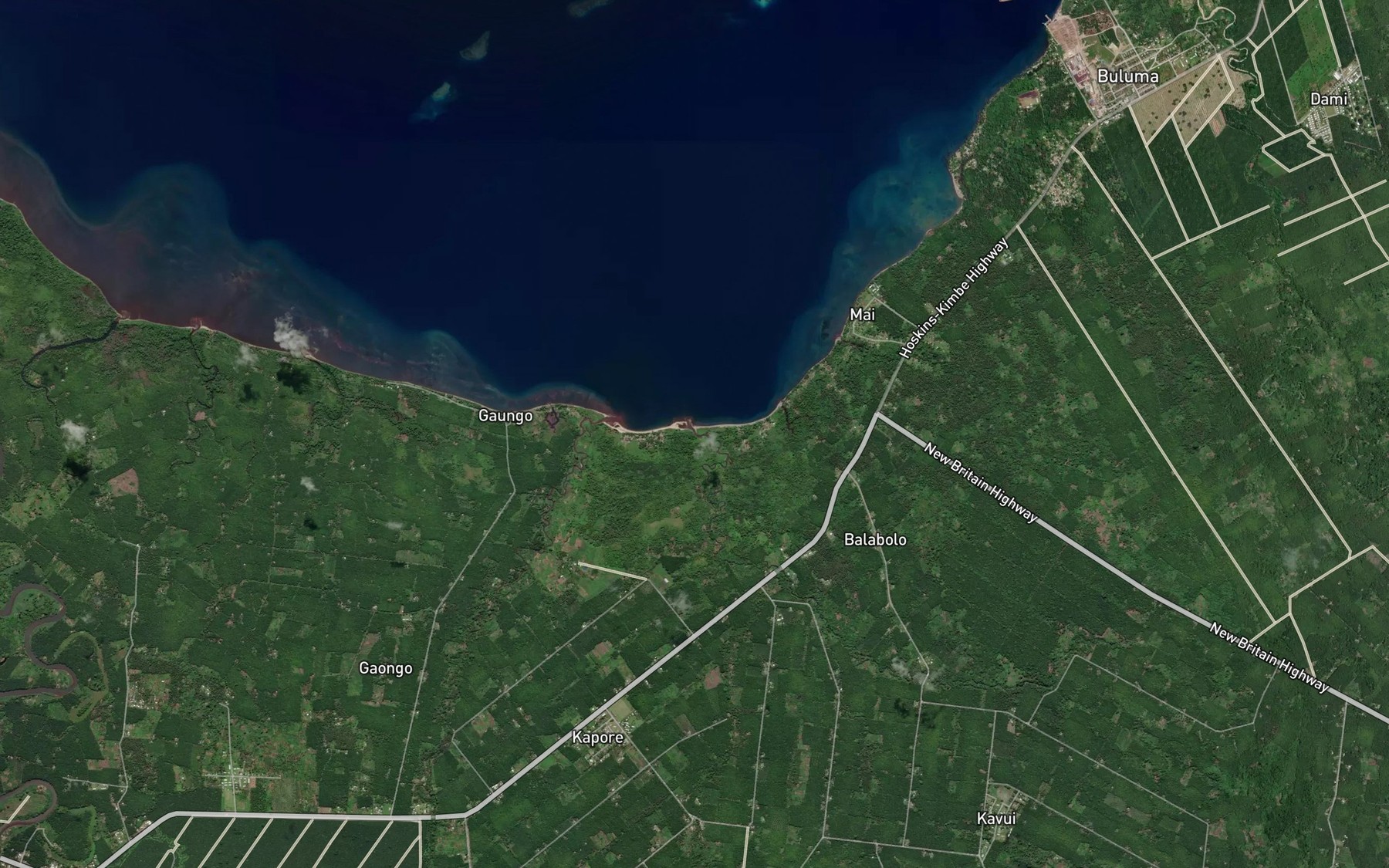 Satellite map of the Lovo River