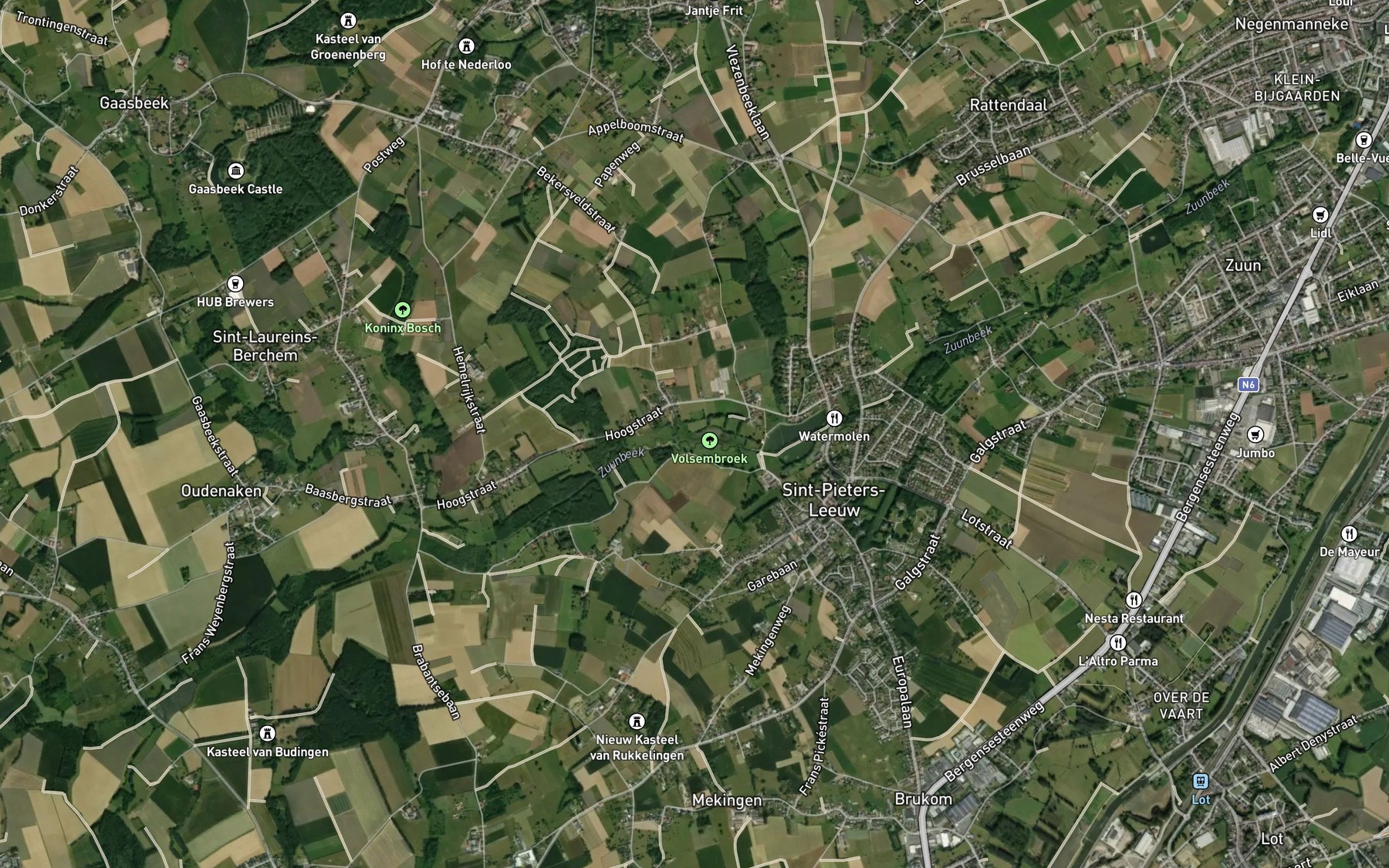 Satellite map of the Gaspeldorenbeek
