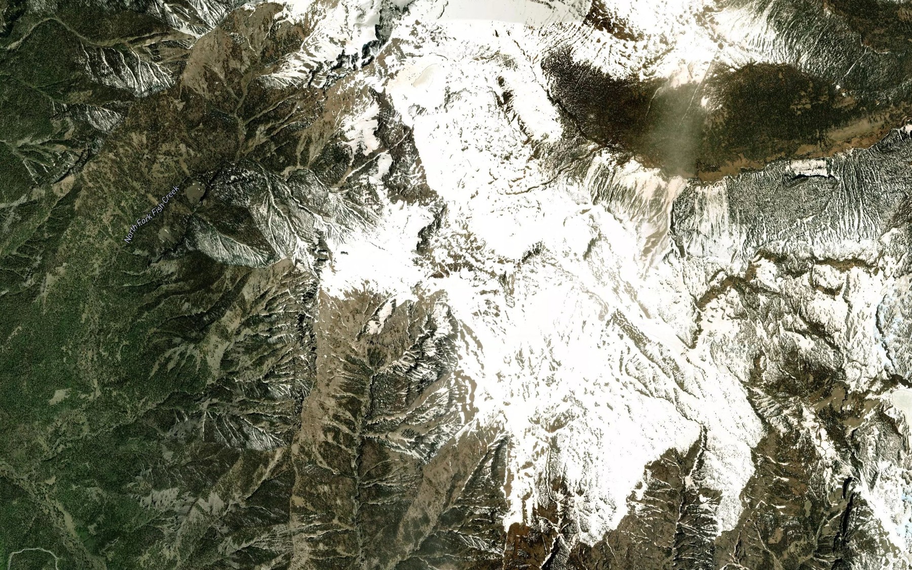 Satellite map of the Fish Lake