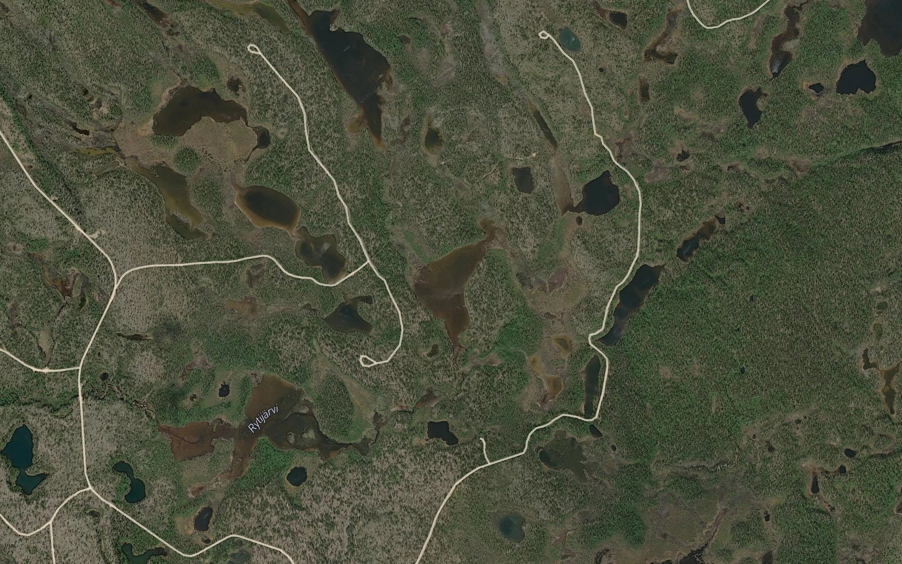 Satellite map of the Pahtavaaranjarvi Kuivajarvi
