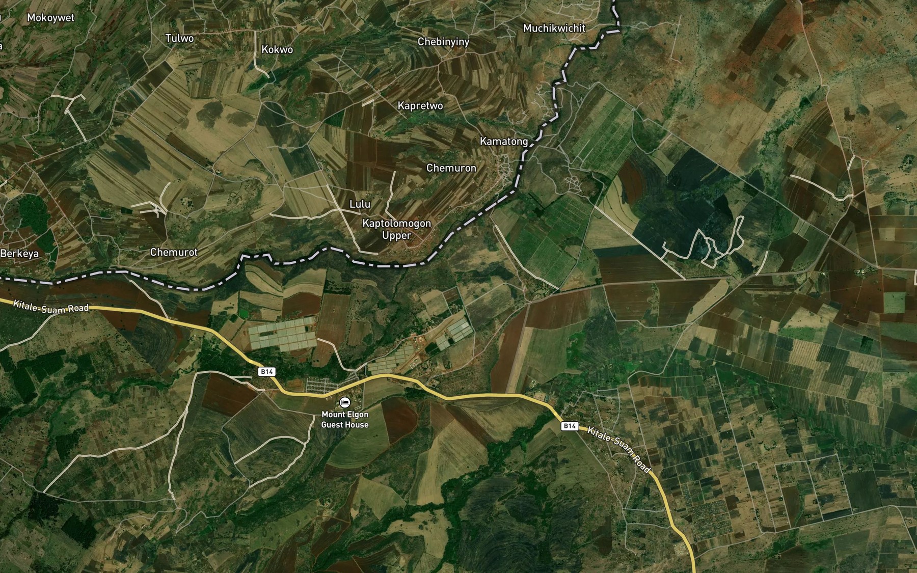 Satellite map of the Kaptega