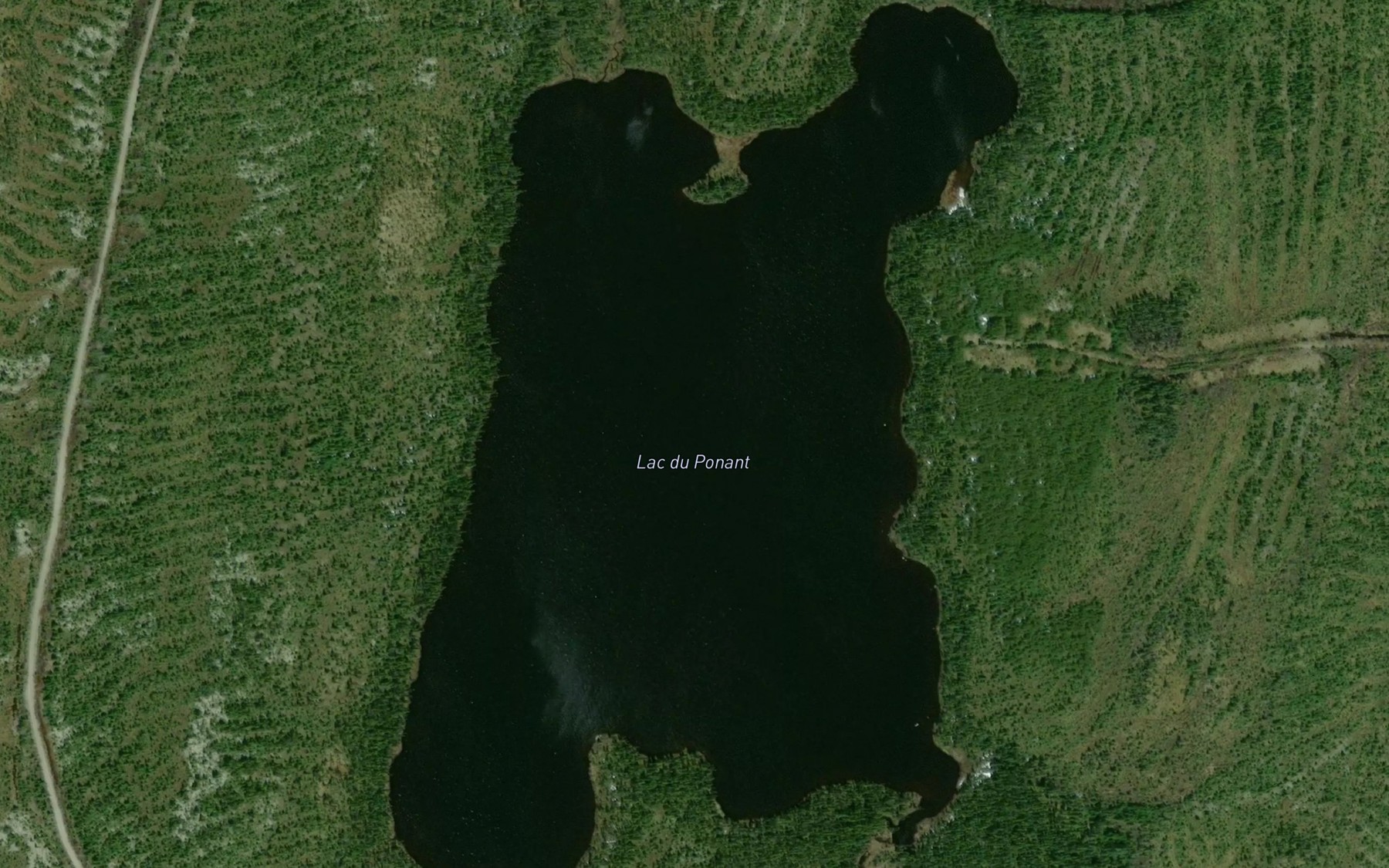 Satellite map of the Lac du Ponant