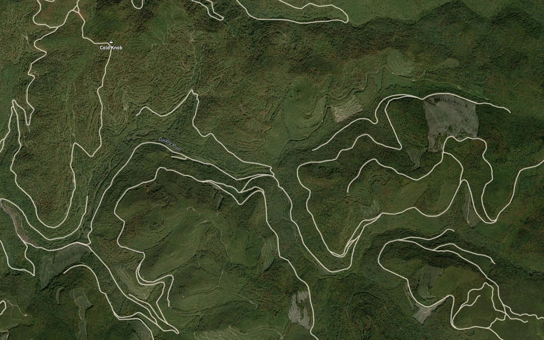 Satellite map of the Big Run