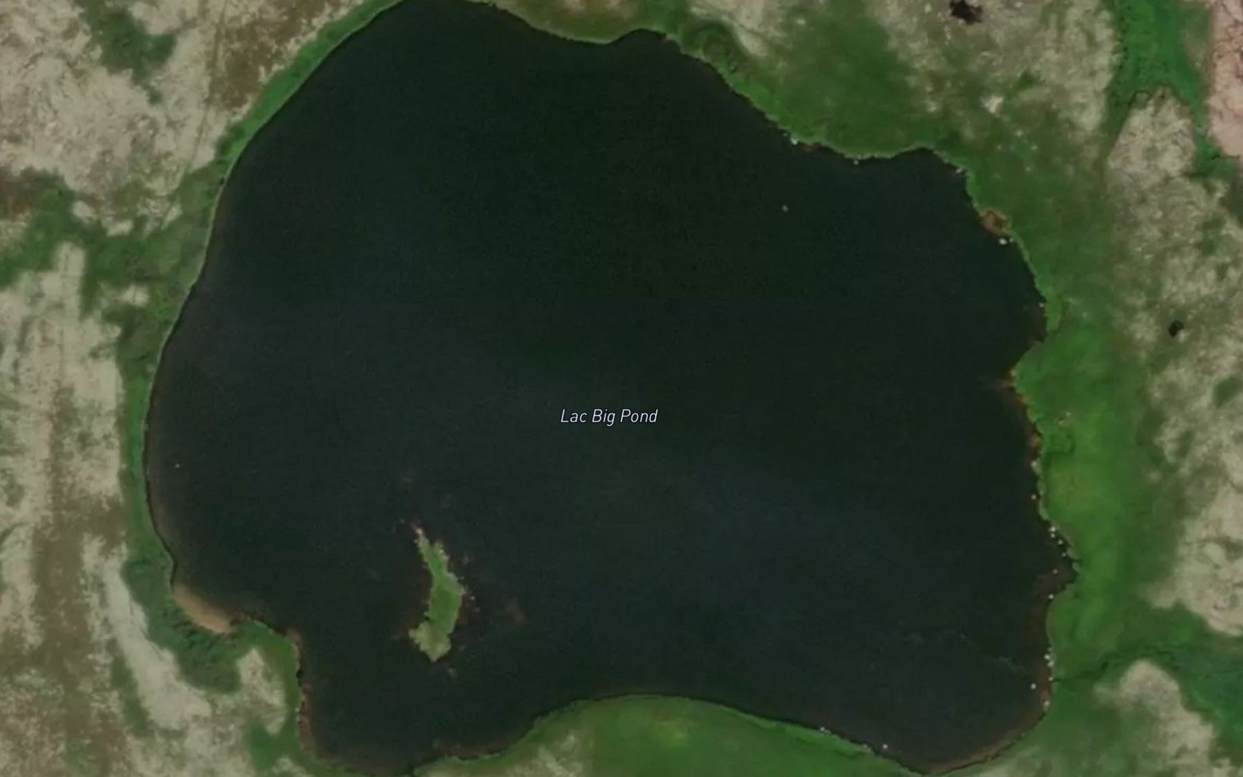 Satellite map of the Lac Big Pond