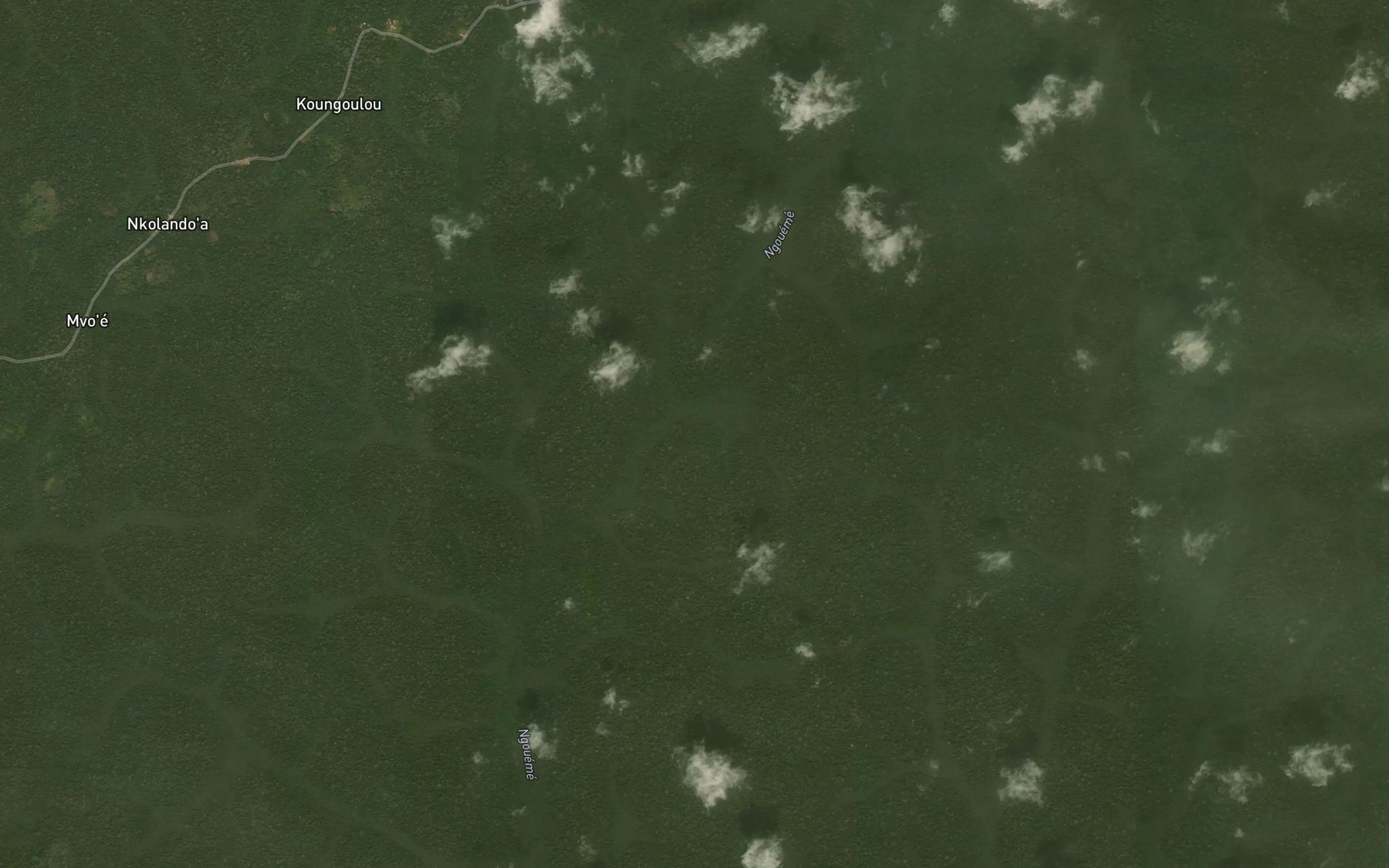 Satellite map of the Ngouemeu