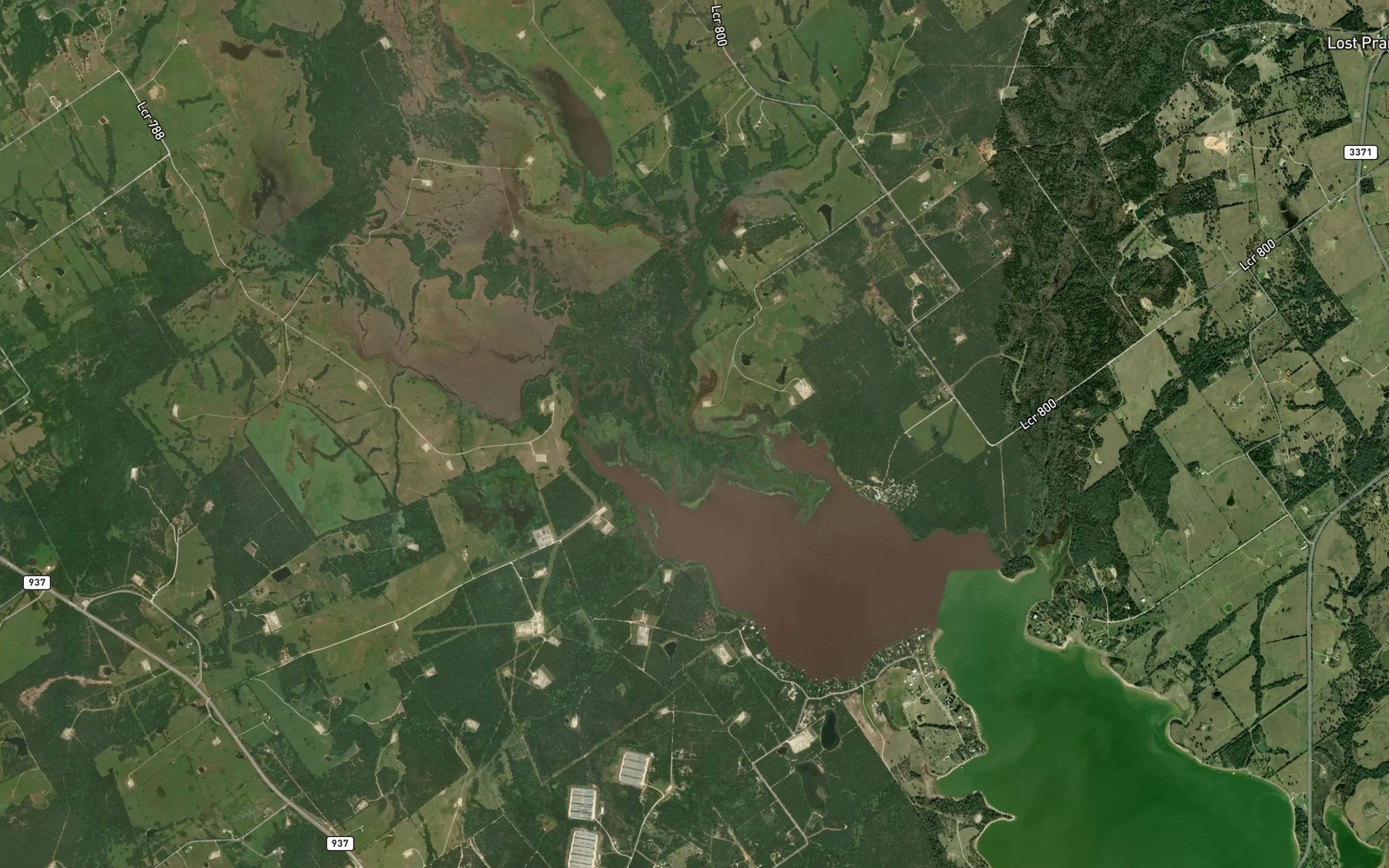 Satellite map of the Old Channel Navasota River