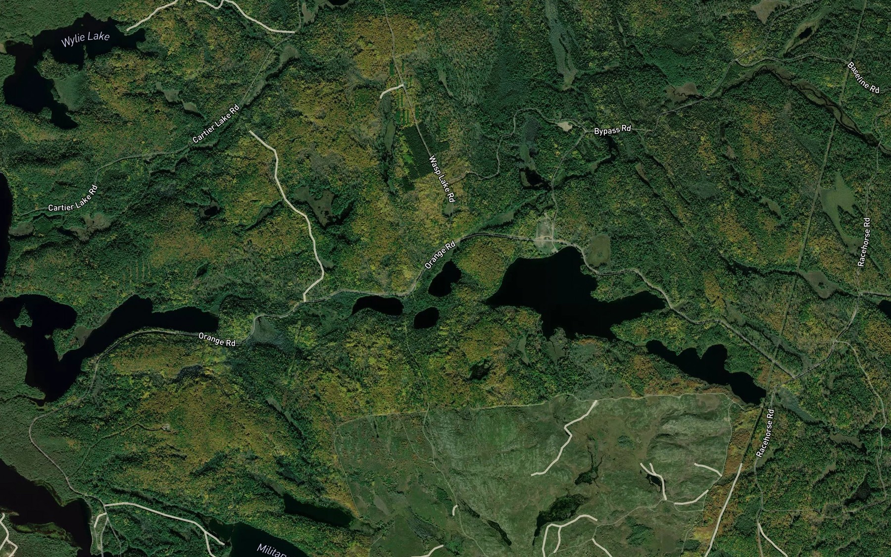 Satellite map of the Wasp Lake