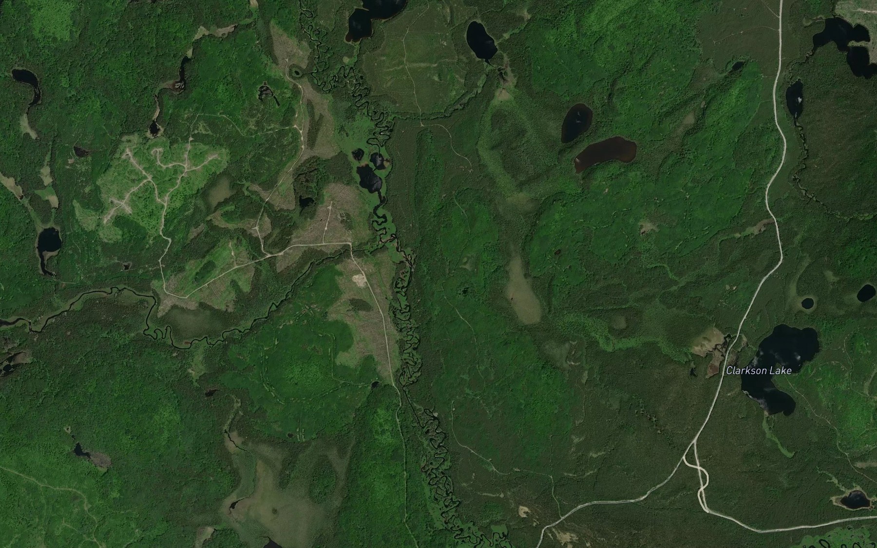 Satellite map of the Raven Creek