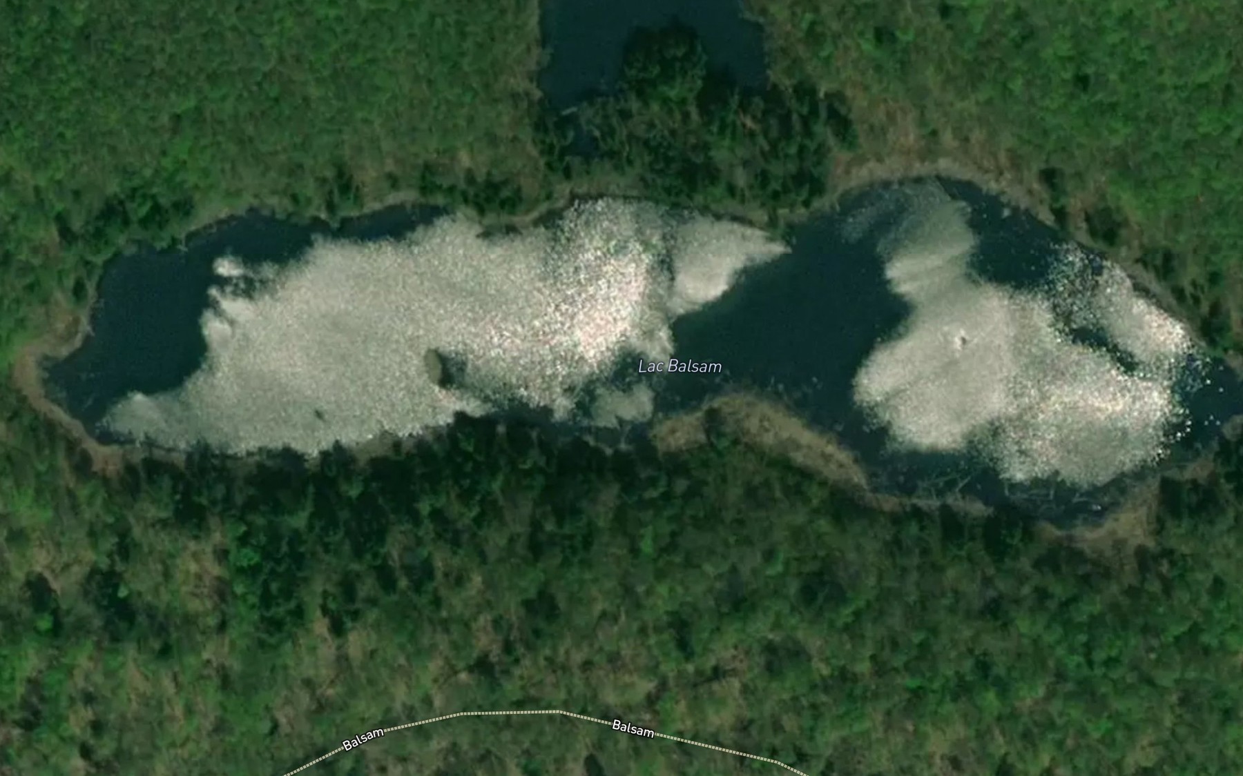 Satellite map of the Lac Balsam