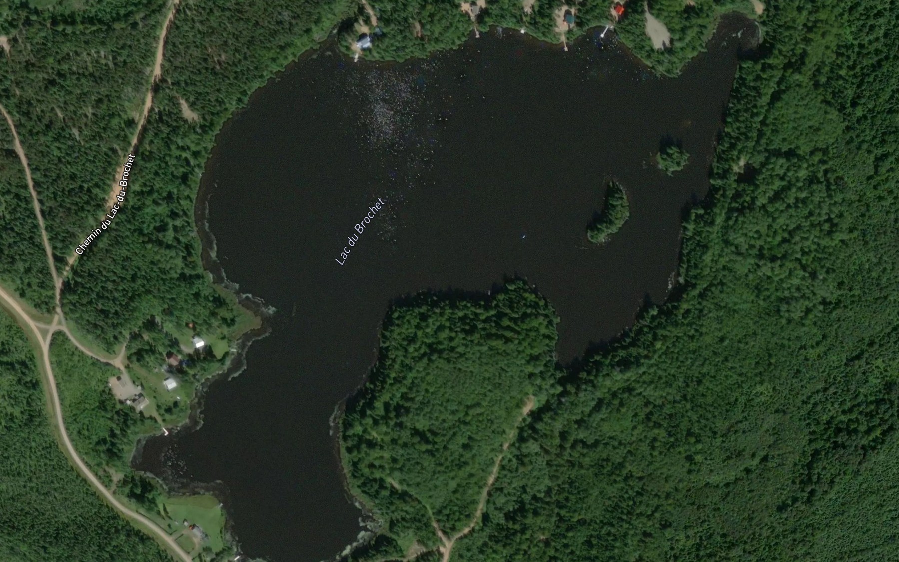 Satellite map of the Lac du Brochet