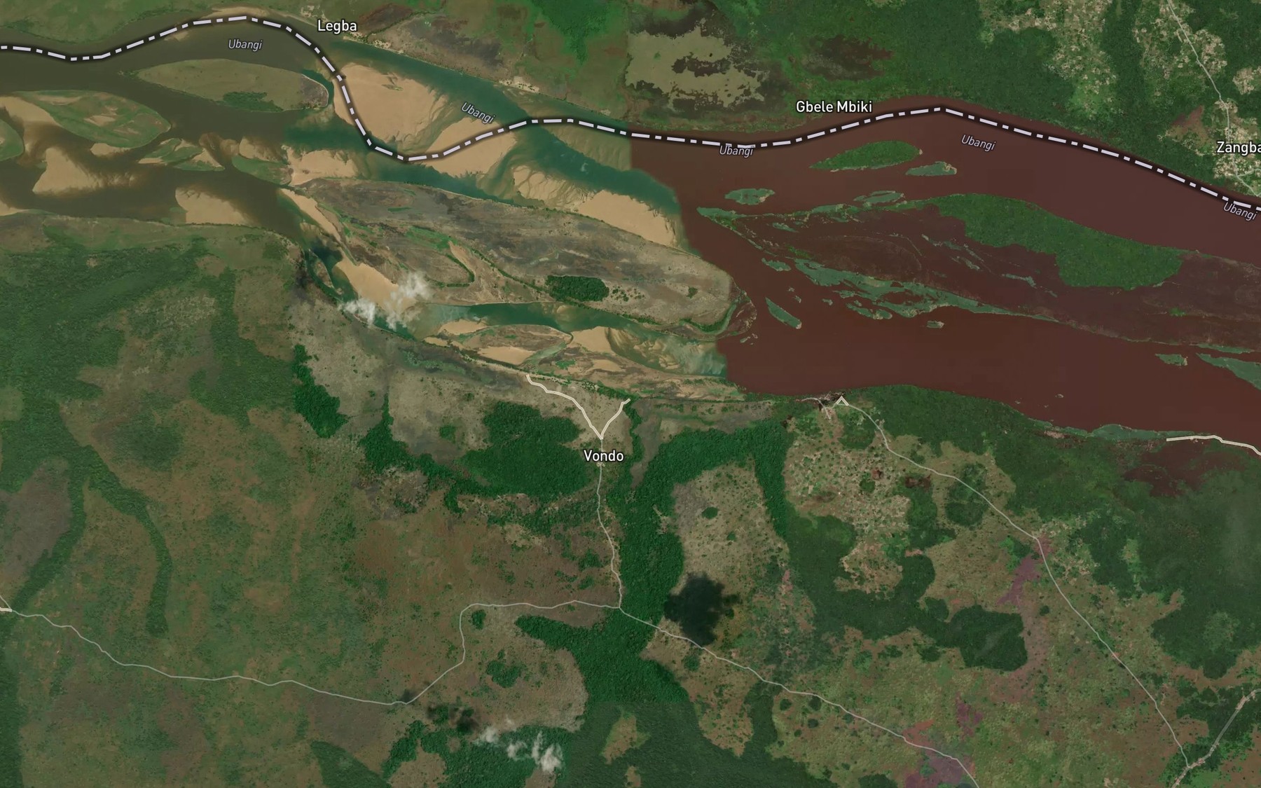Satellite map of the Lowa