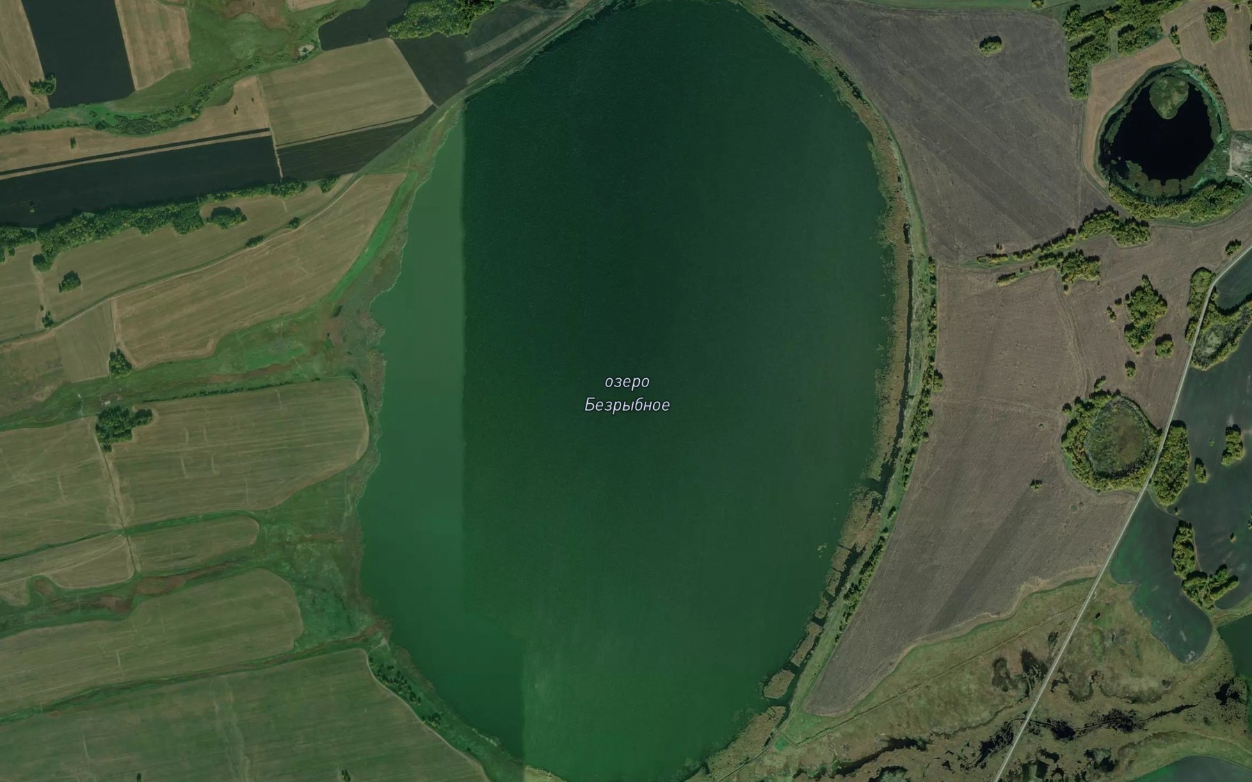 Satellite map of the Ozero Bezrybnoye