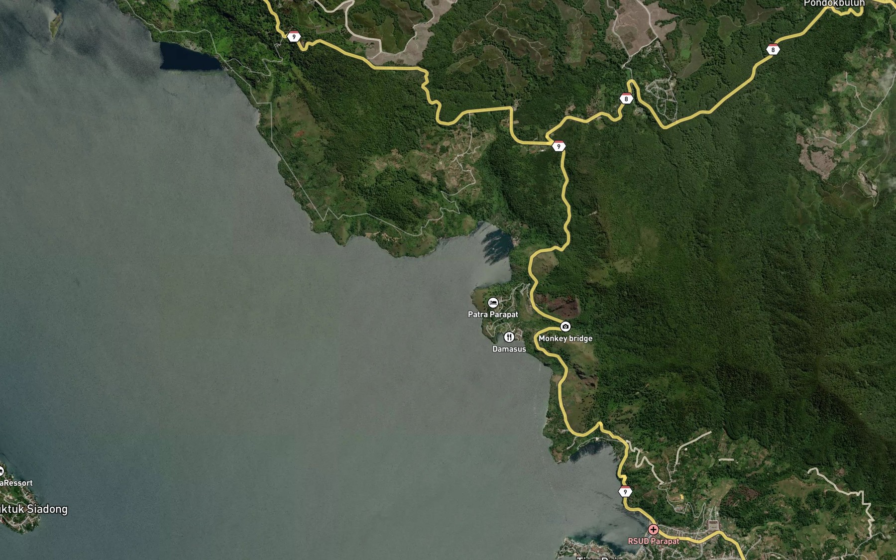 Satellite map of the Teluk Panahatan