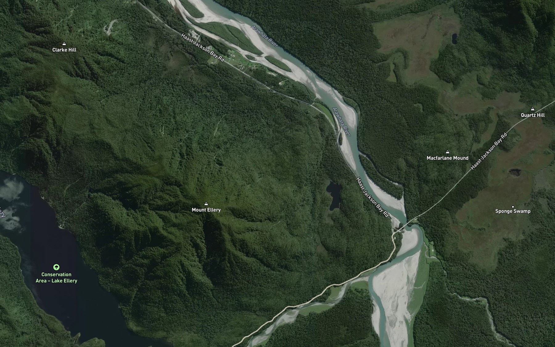 Satellite map of the Frolic Brook