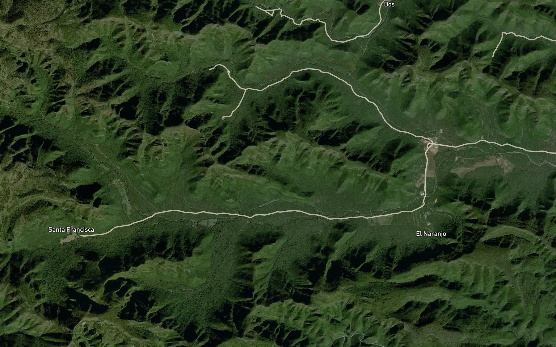 Satellite map of the Canada El Gacho