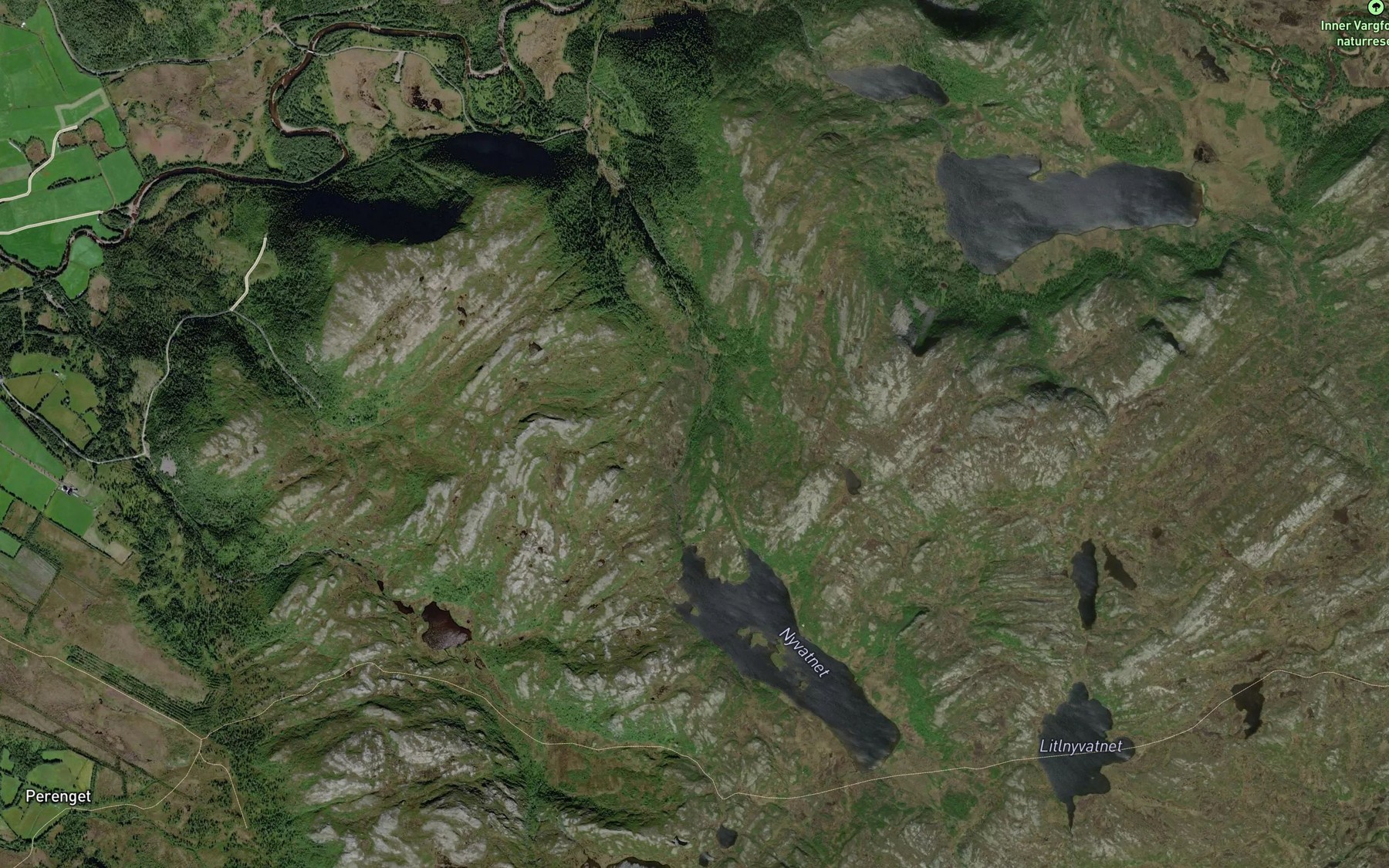 Satellite map of the Nyvassbekken