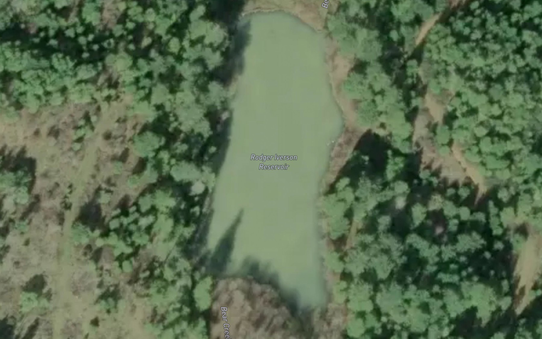 Satellite map of the Rodger Iverson Reservoir