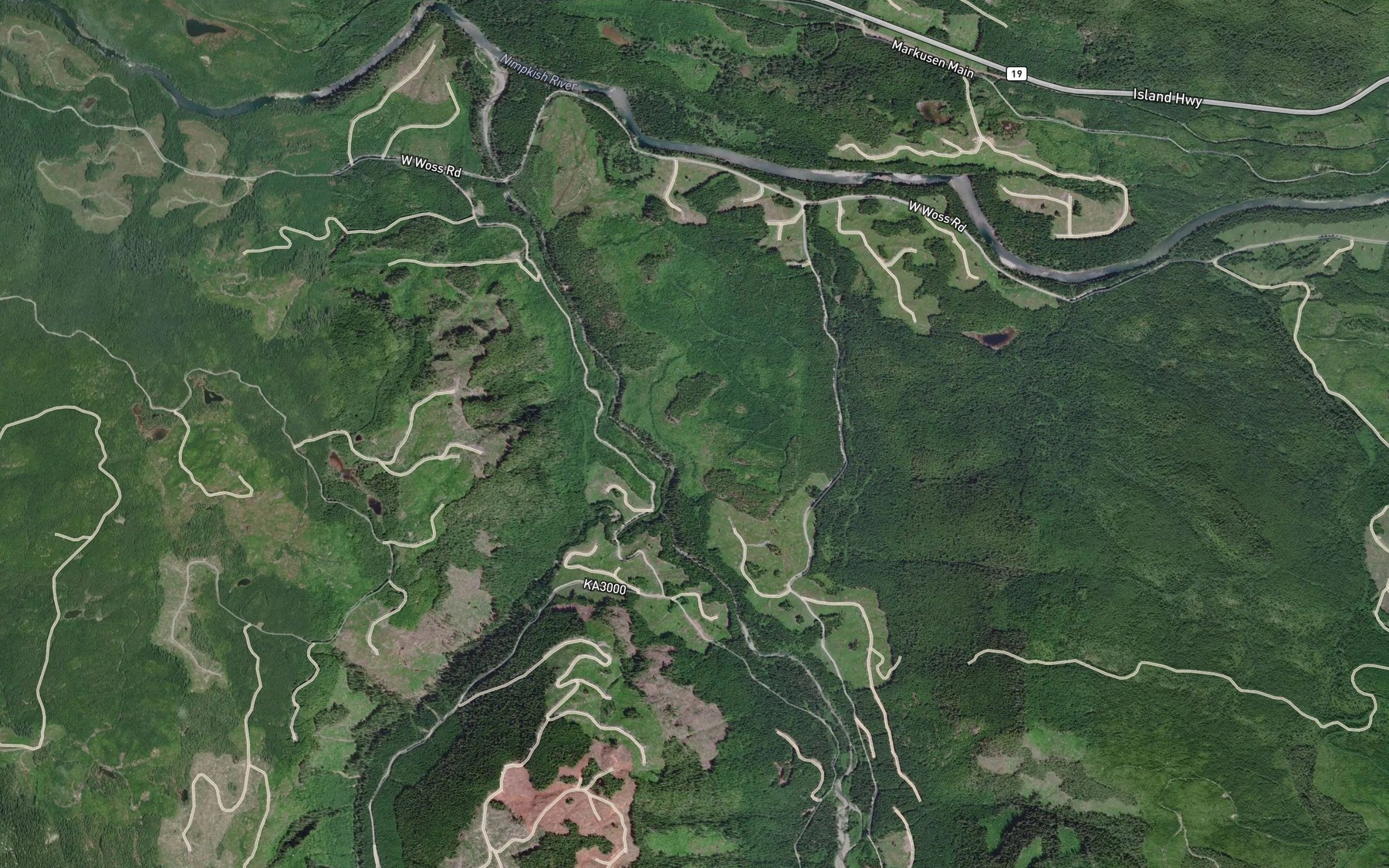 Satellite map of the Canyon Creek