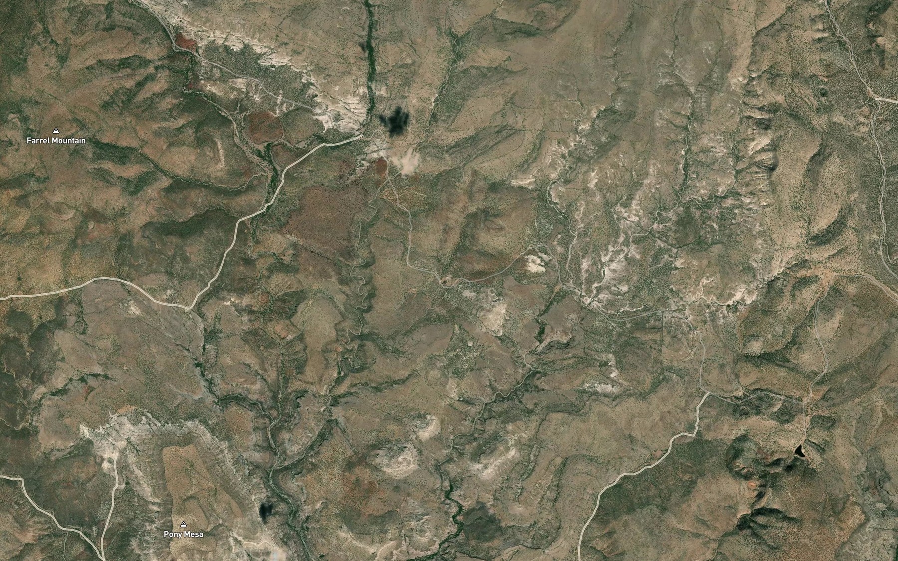 Satellite map of the Ray Cowden Tank