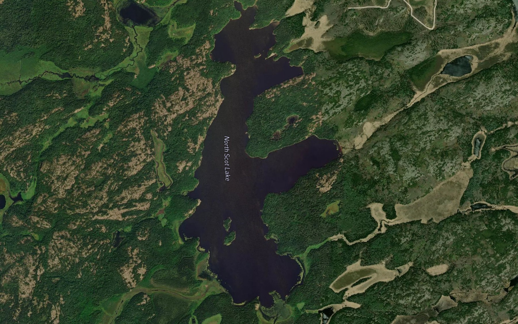 Satellite map of the North Scot Lake