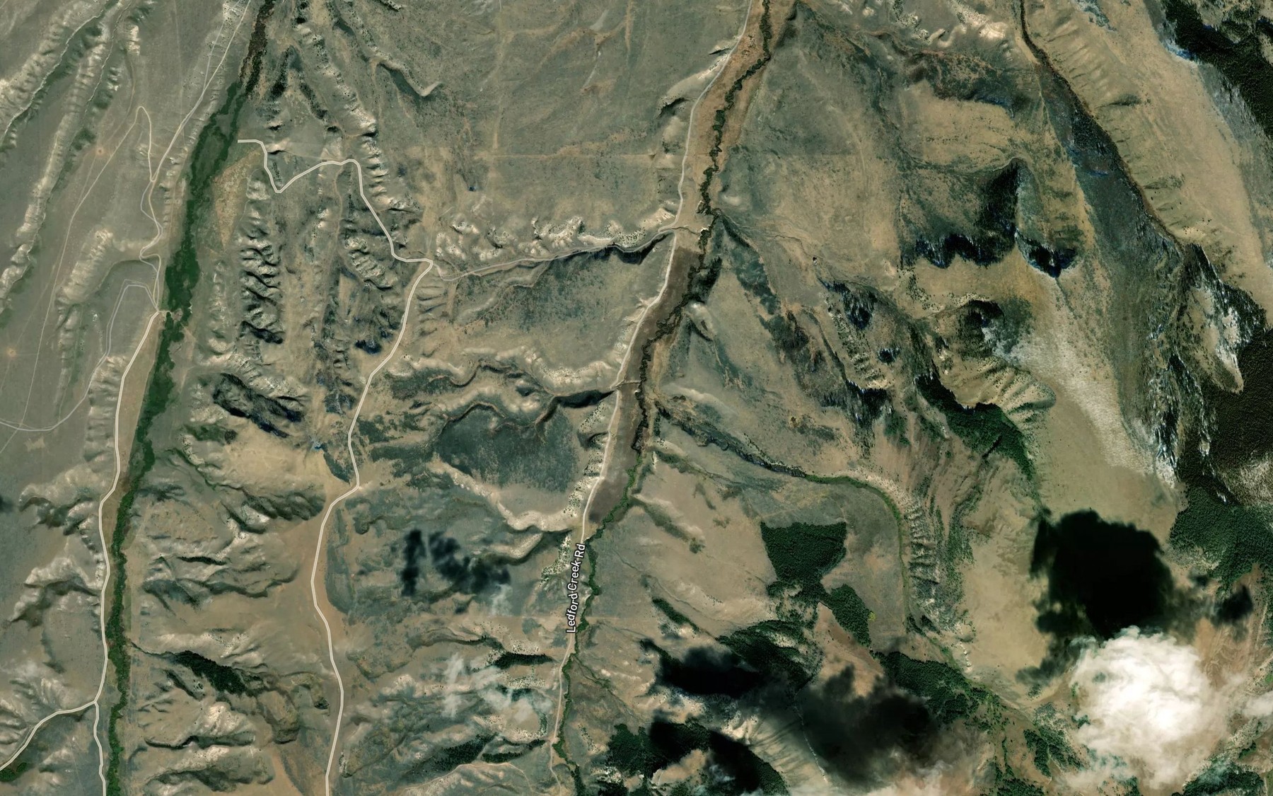 Satellite map of the Little Rock Creek