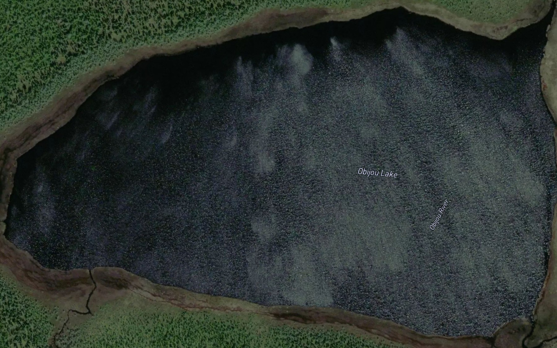 Satellite map of the Obijou Lake
