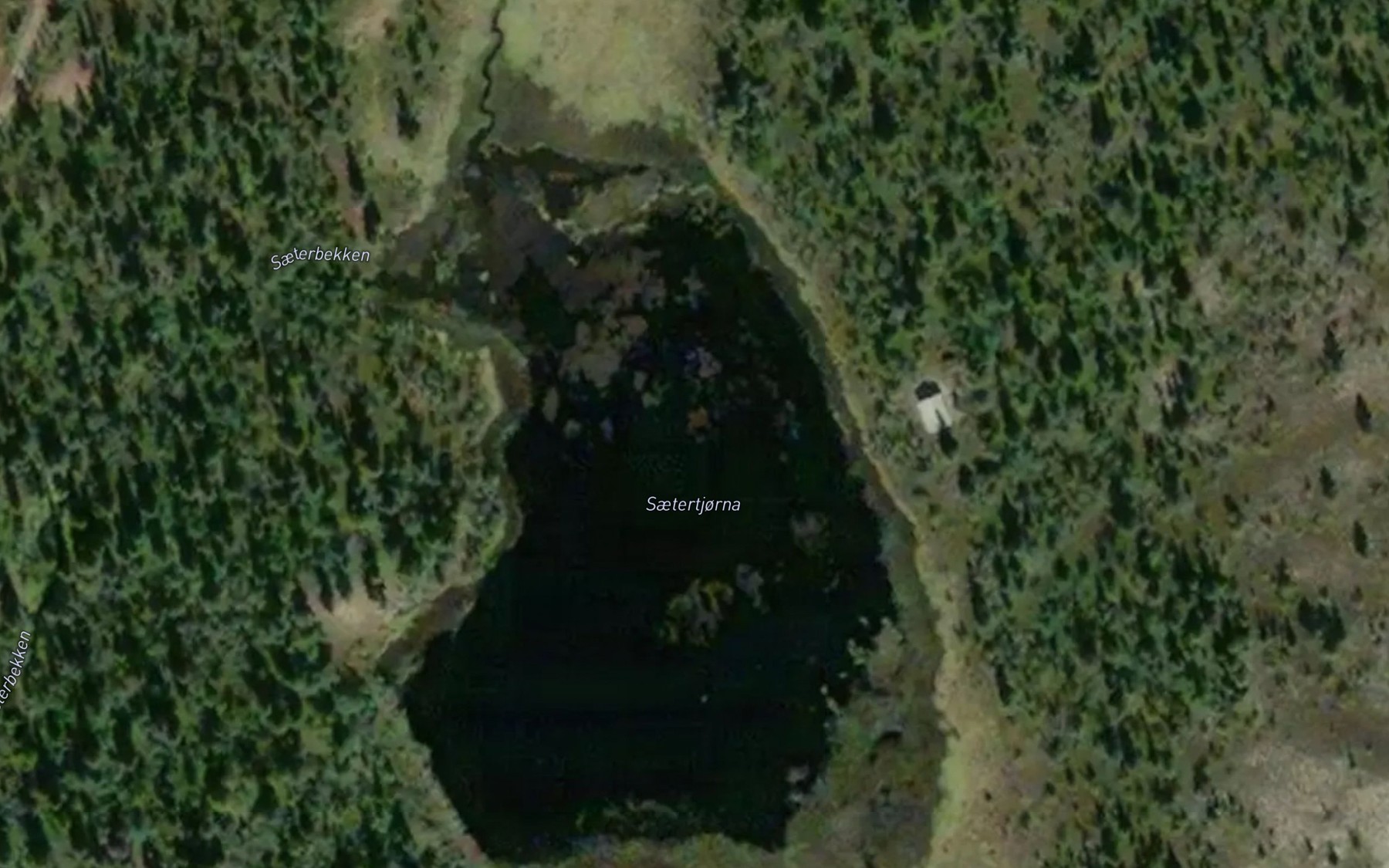 Satellite map of the Saetertjorna