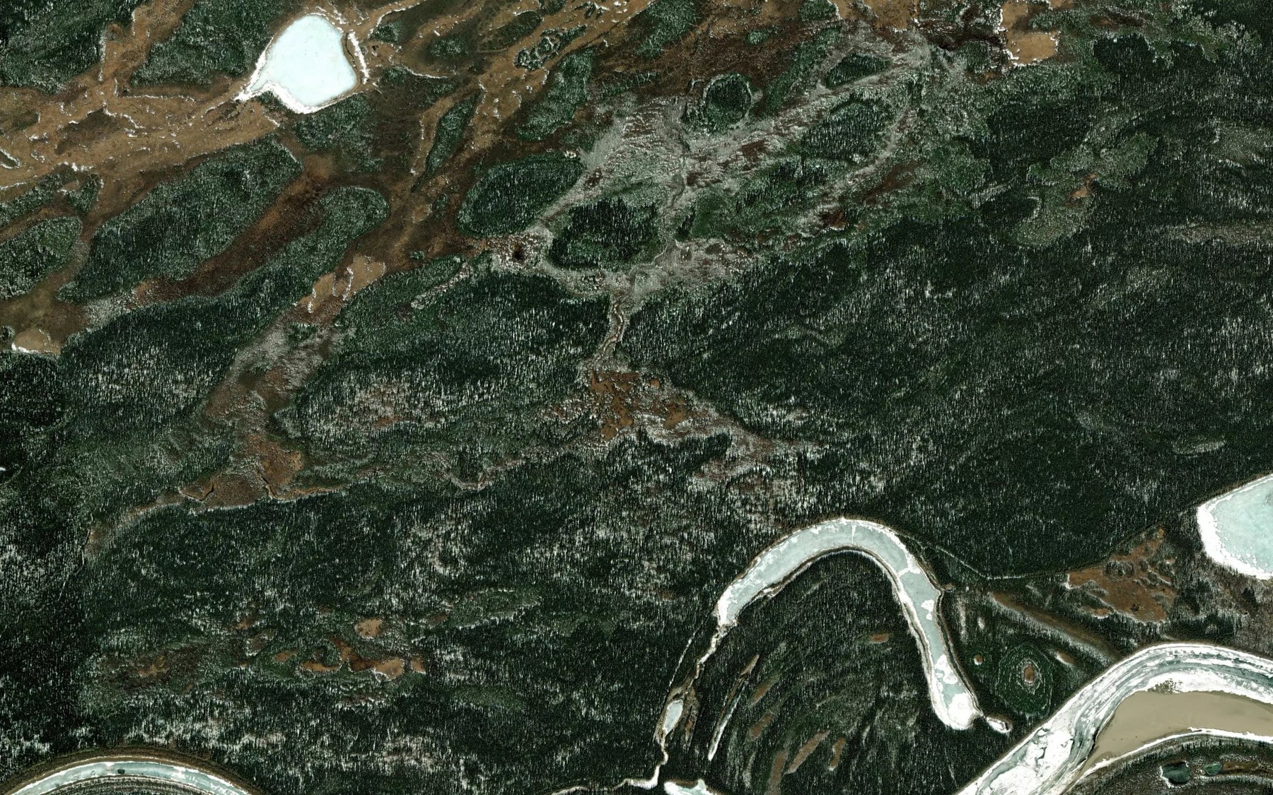 Satellite map of the Goose Slough