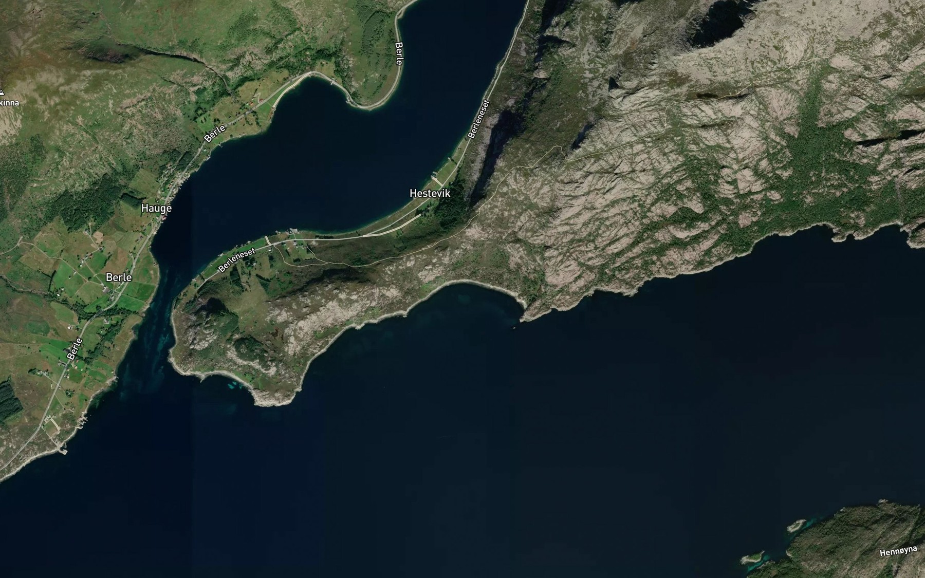 Satellite map of the Breivika