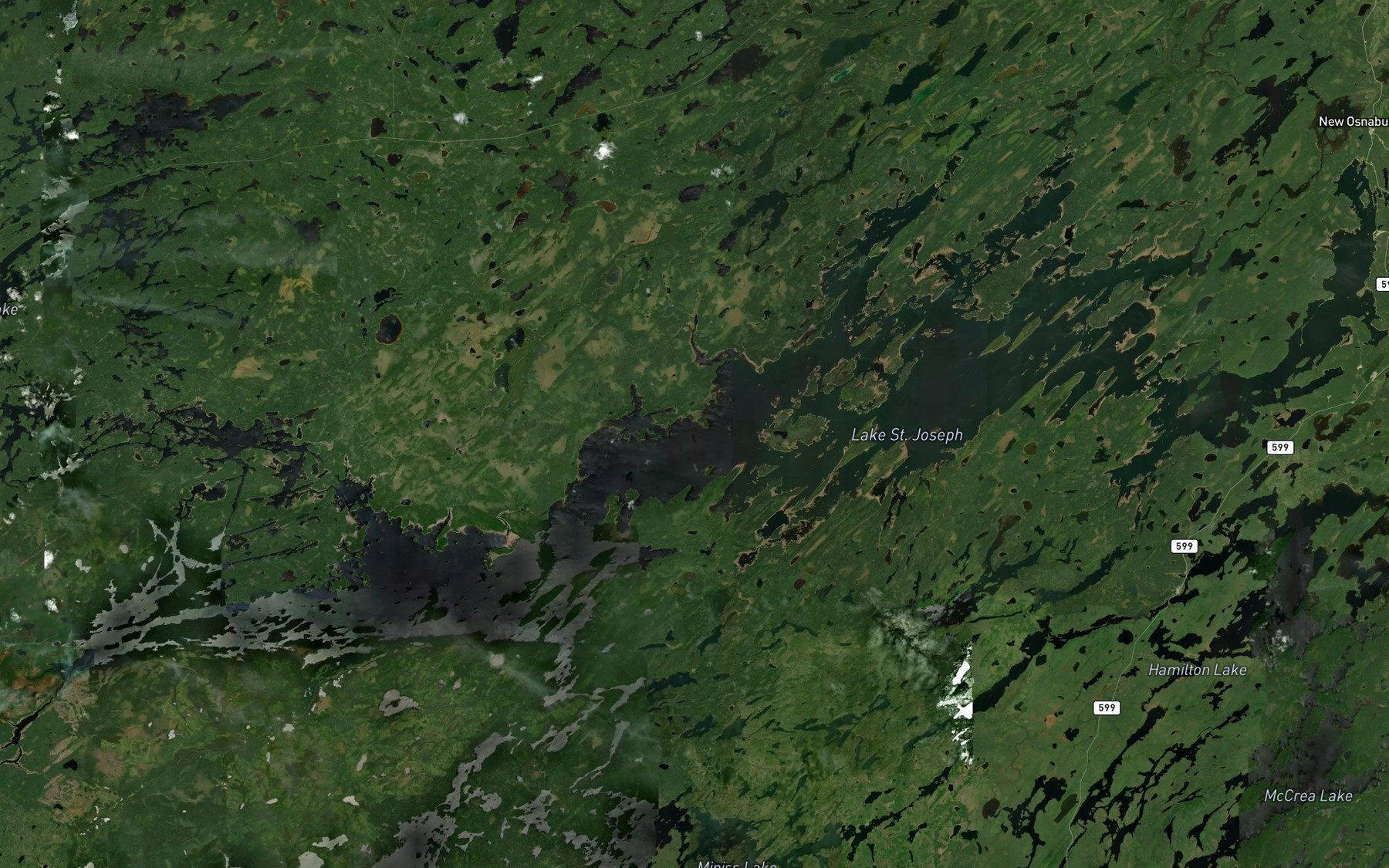 Satellite map of the Lake St. Joseph