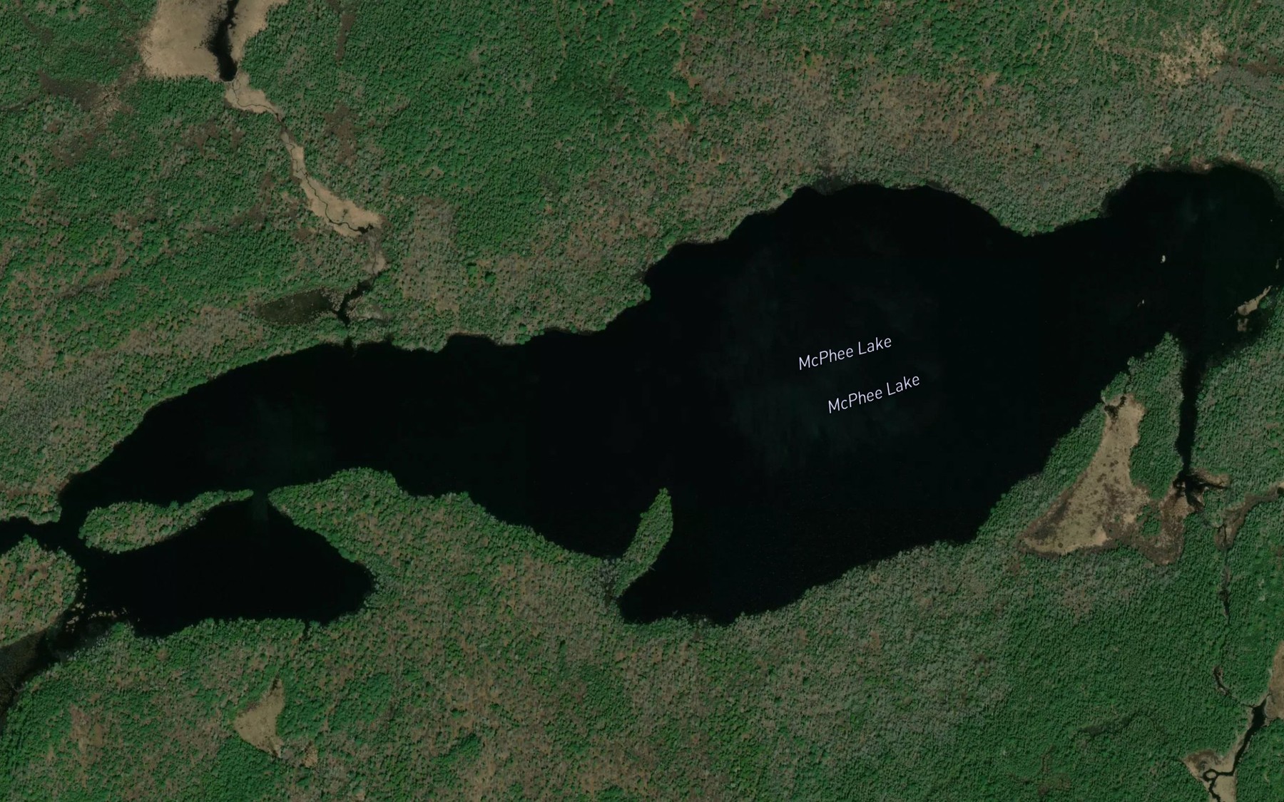Satellite map of the McPhee Lake