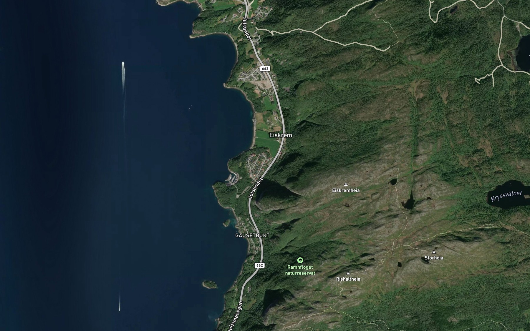 Satellite map of the Reitan