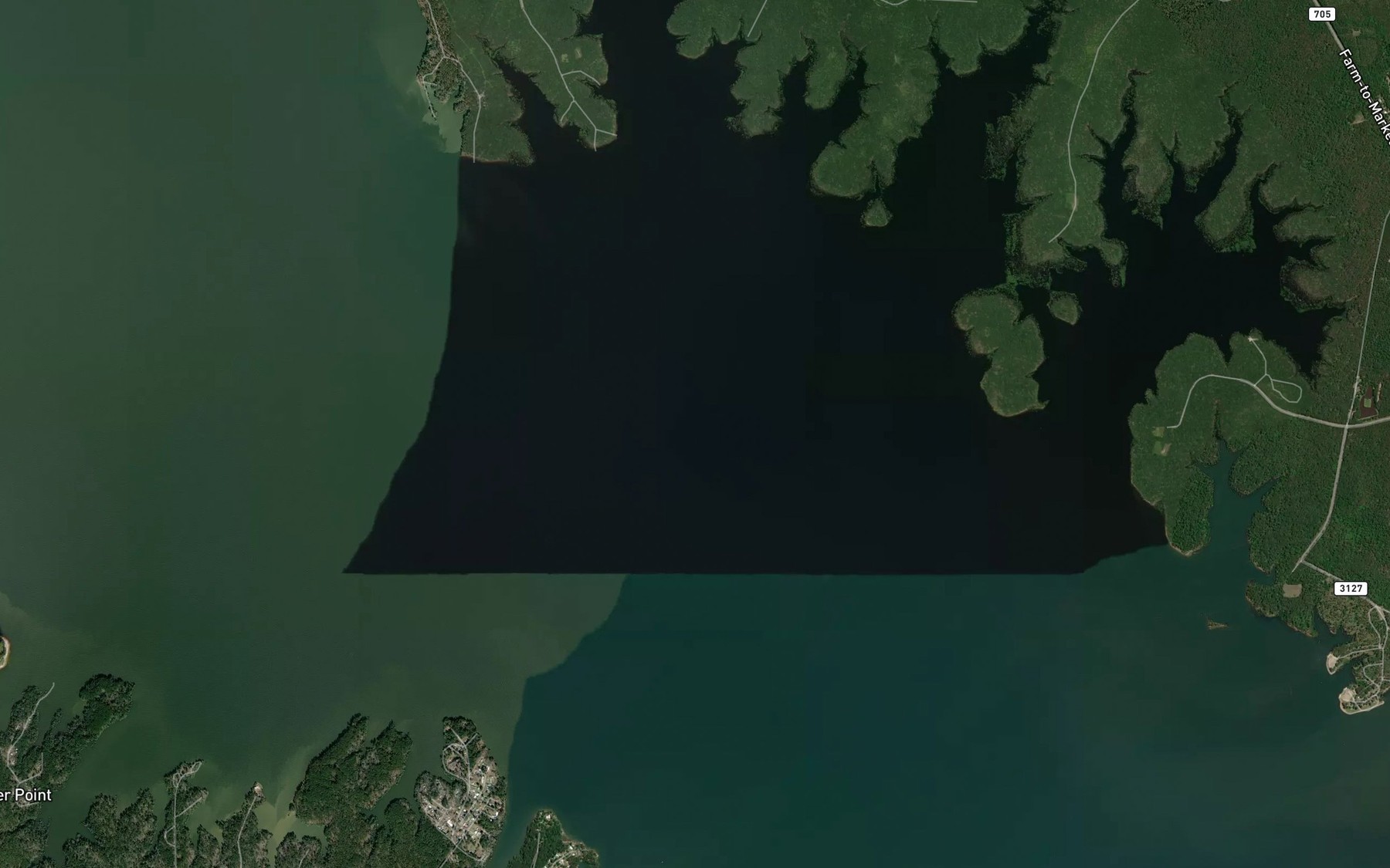 Satellite map of the Norris Creek