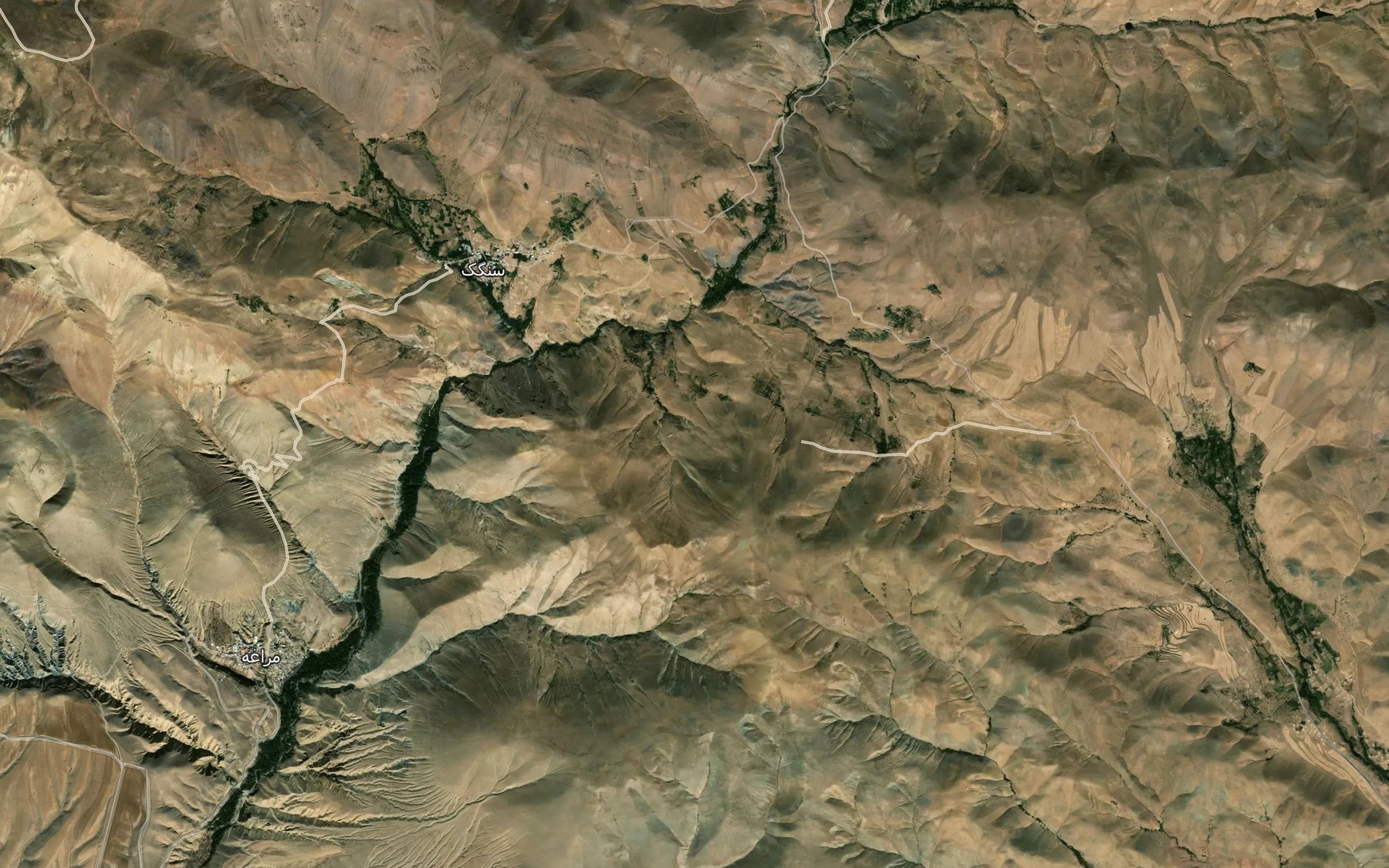 Satellite map of the Cheshmeh-ye Karali