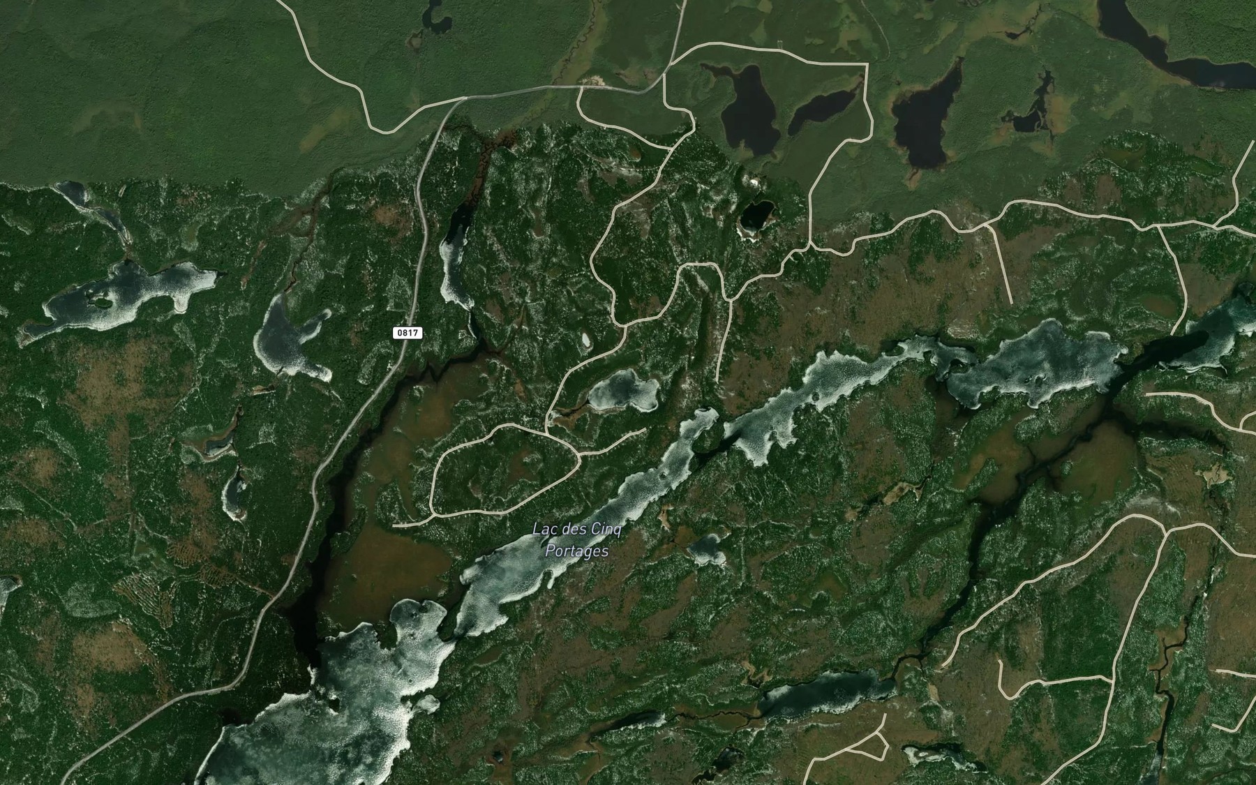 Satellite map of the Lac Neve