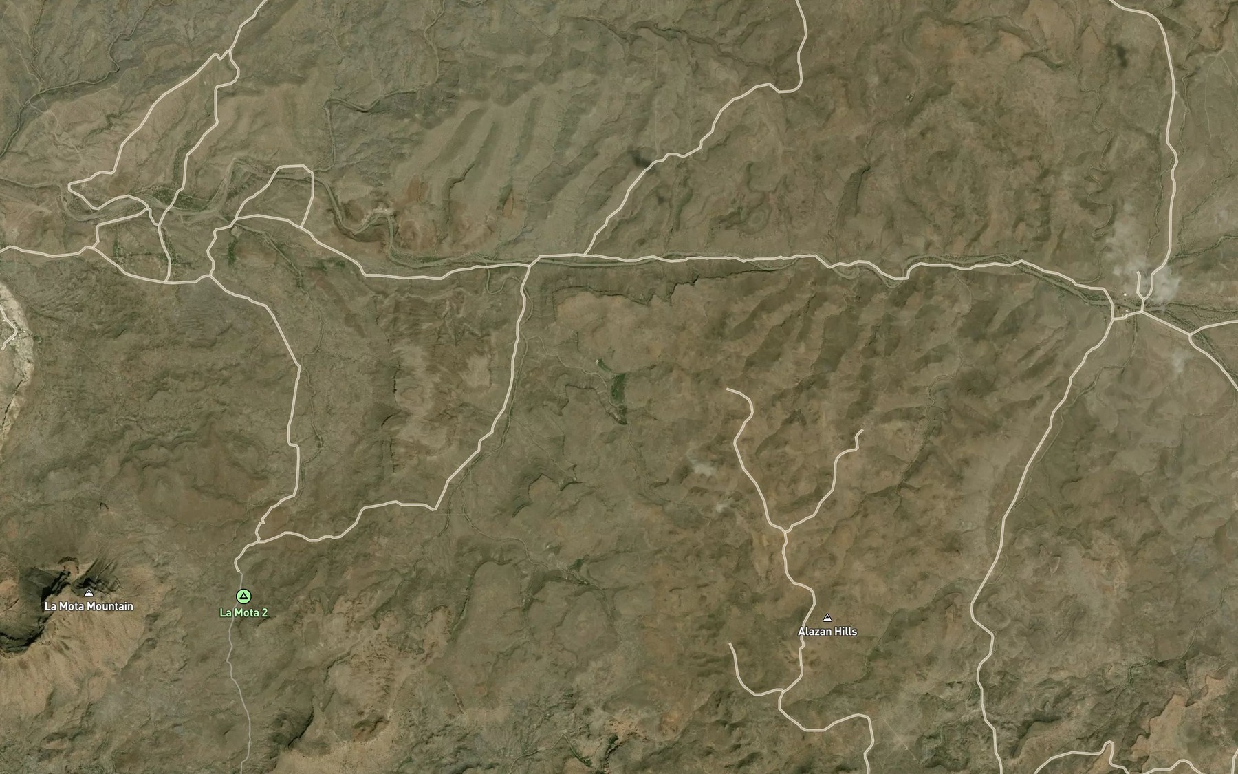 Satellite map of the Alazan Spring