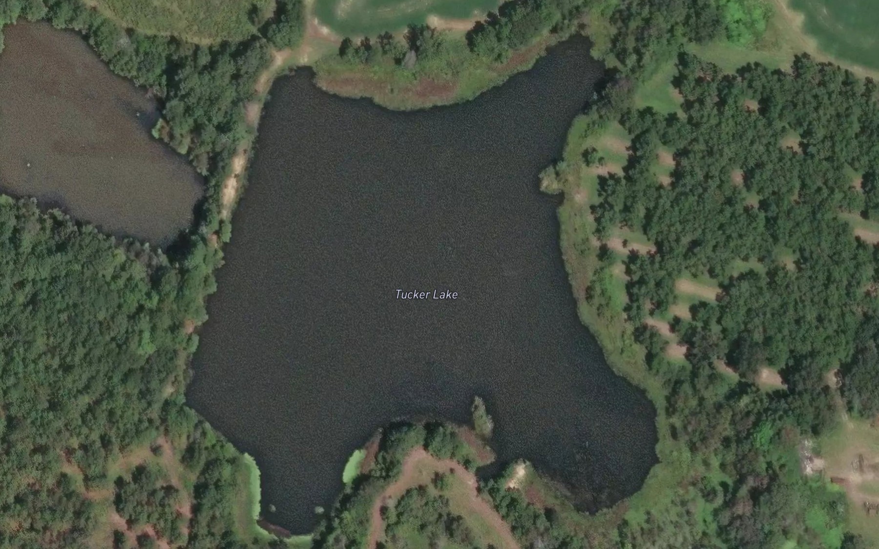 Satellite map of the Tucker Lake