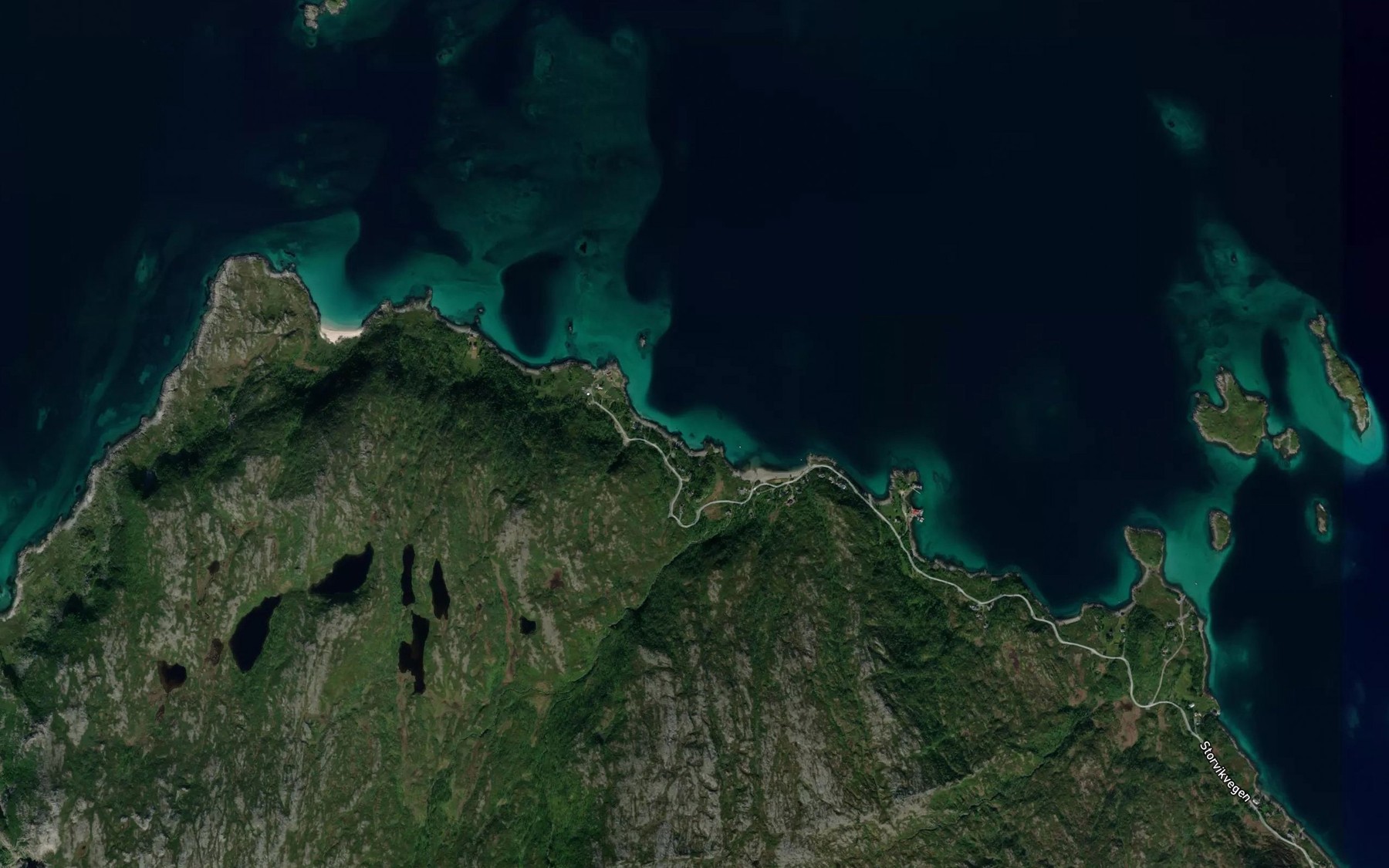 Satellite map of the Revhaugvika